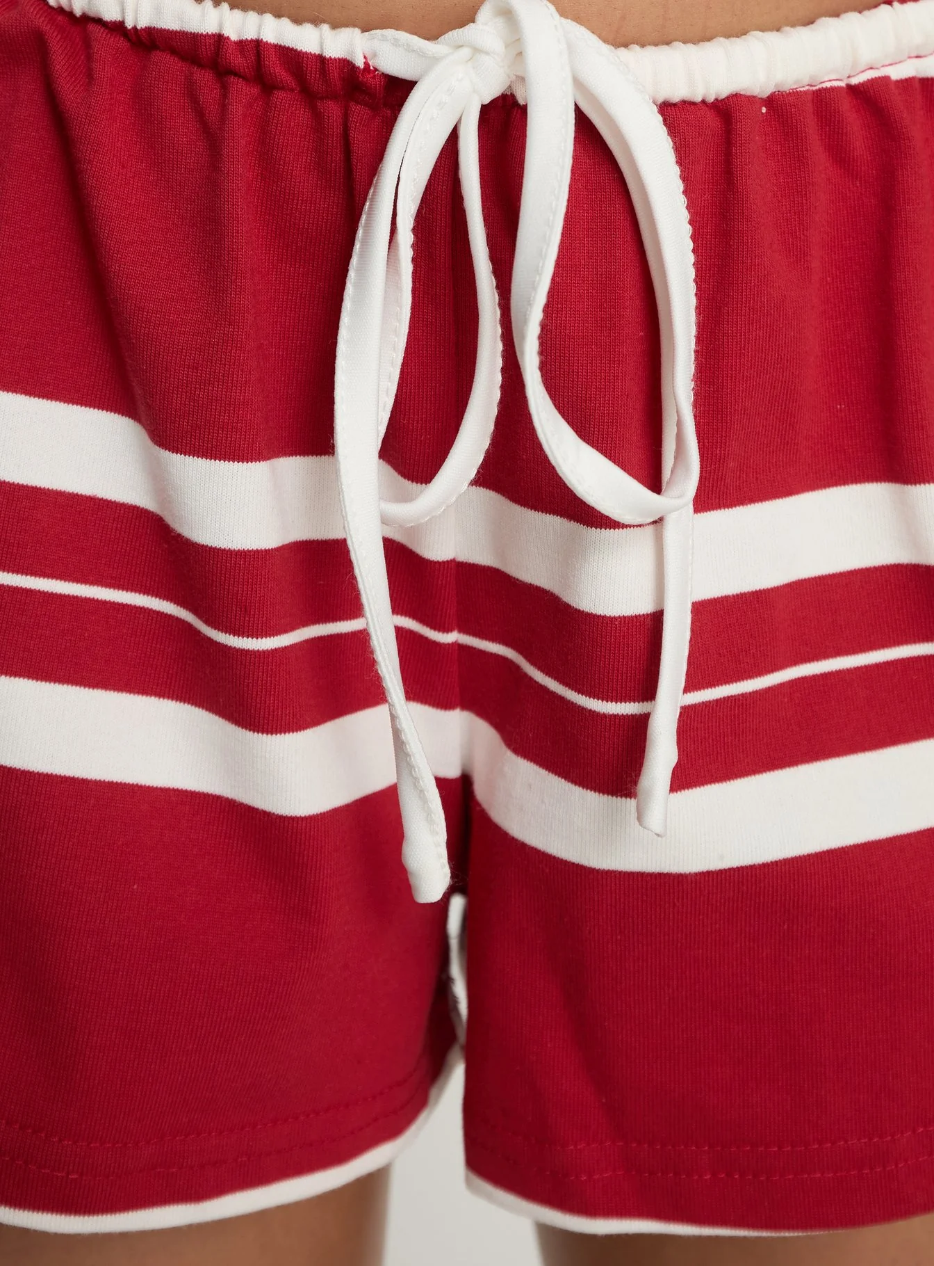 Aaren Drawstring Shorts Red Stripe - Image 6