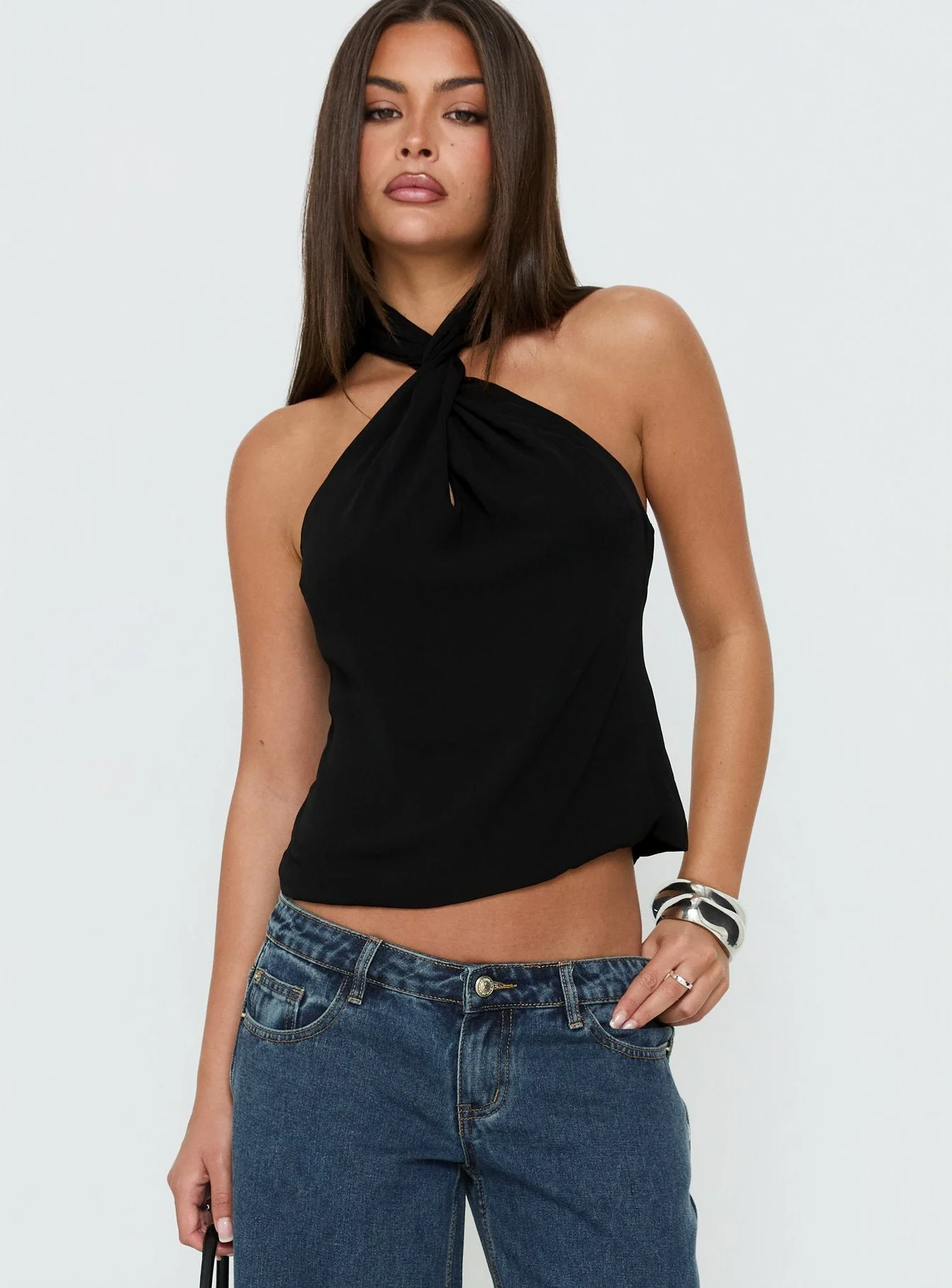 Adalynne Twist Front Top Black - Image 2