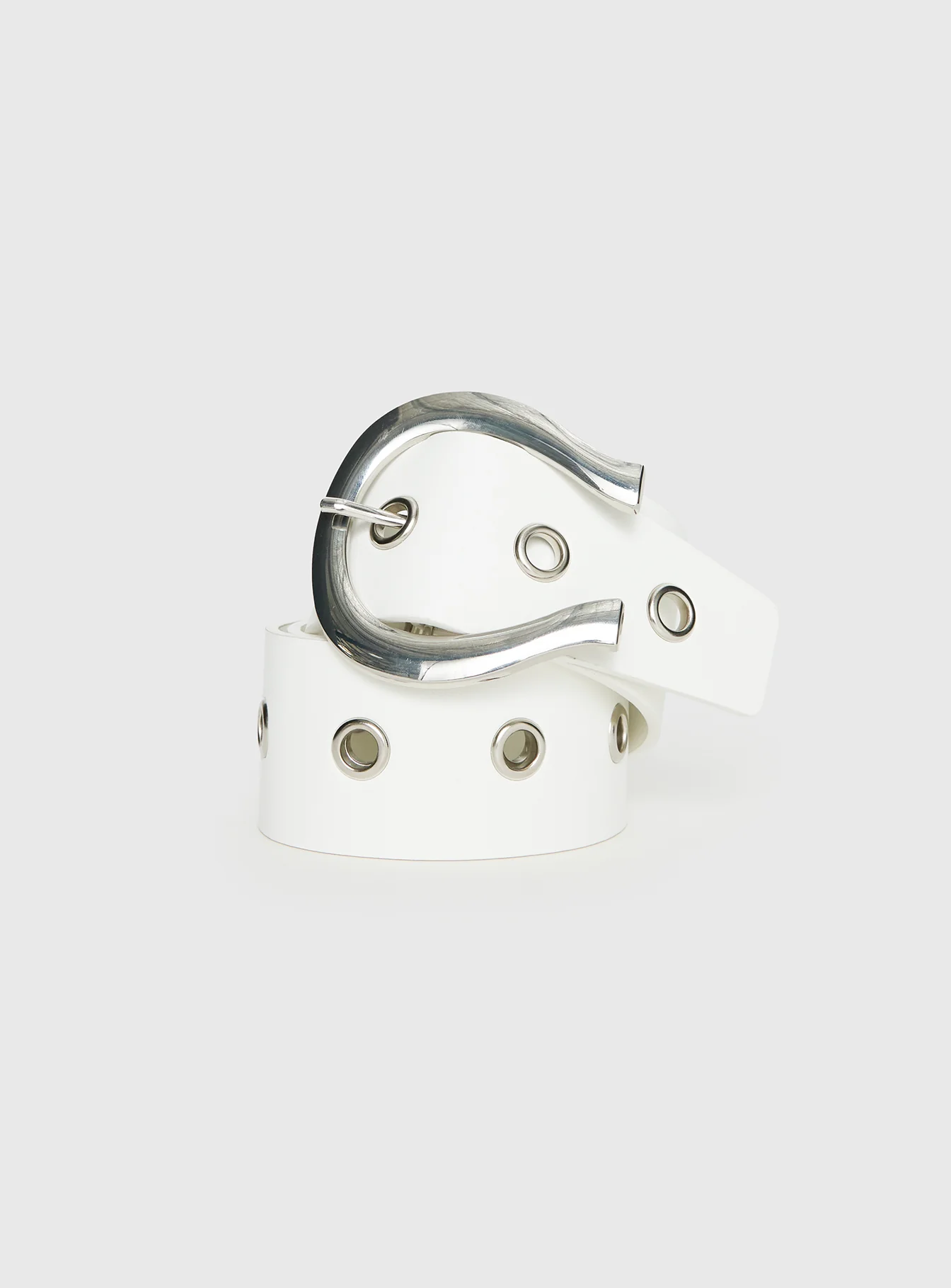 Aemelia Stud Detail Belt White - Image 2