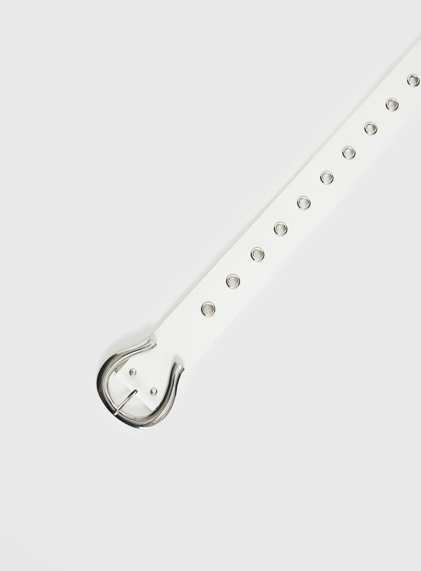 Aemelia Stud Detail Belt White - Image 3