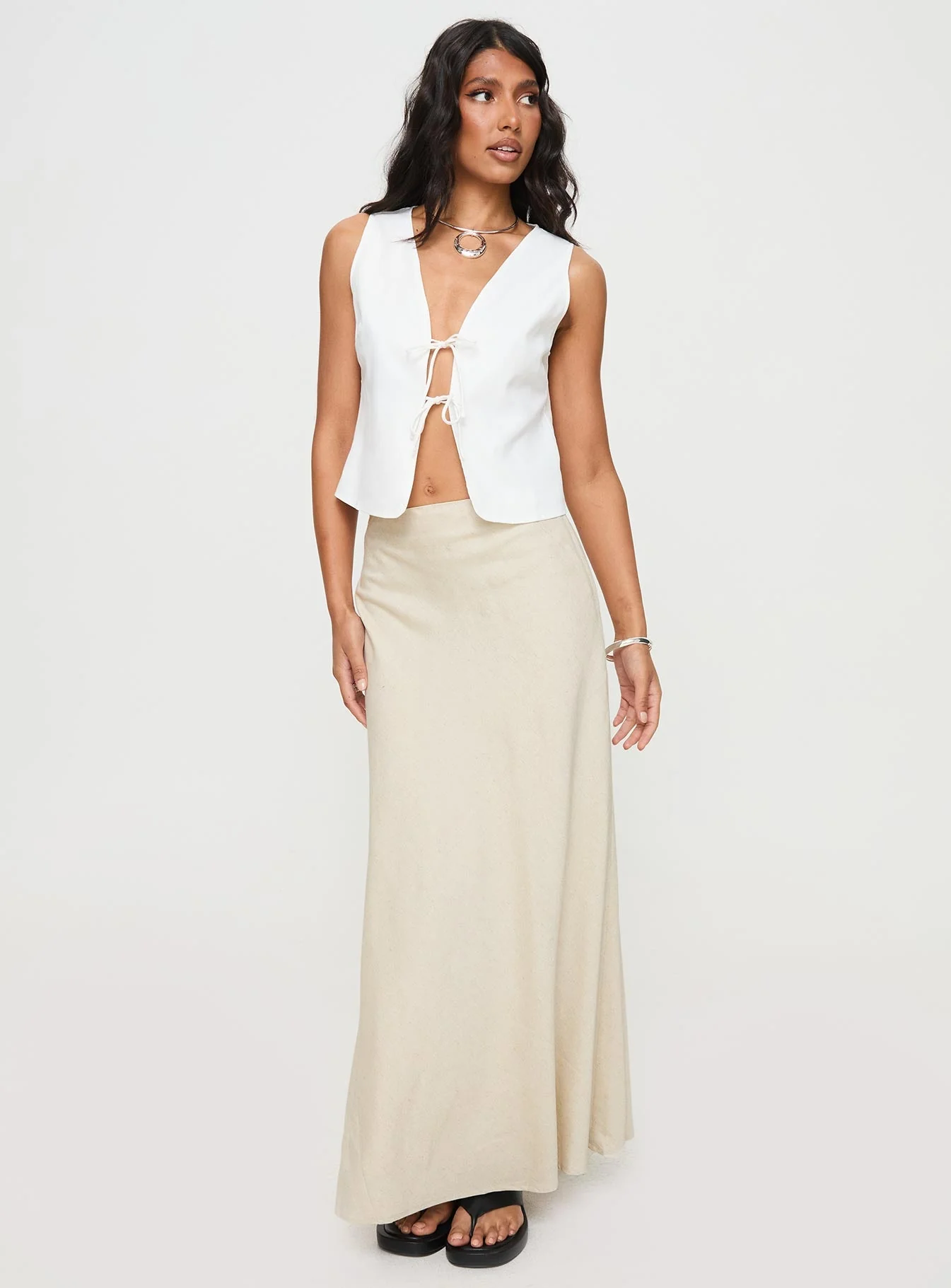 All In Maxi Skirt Beige - Image 3