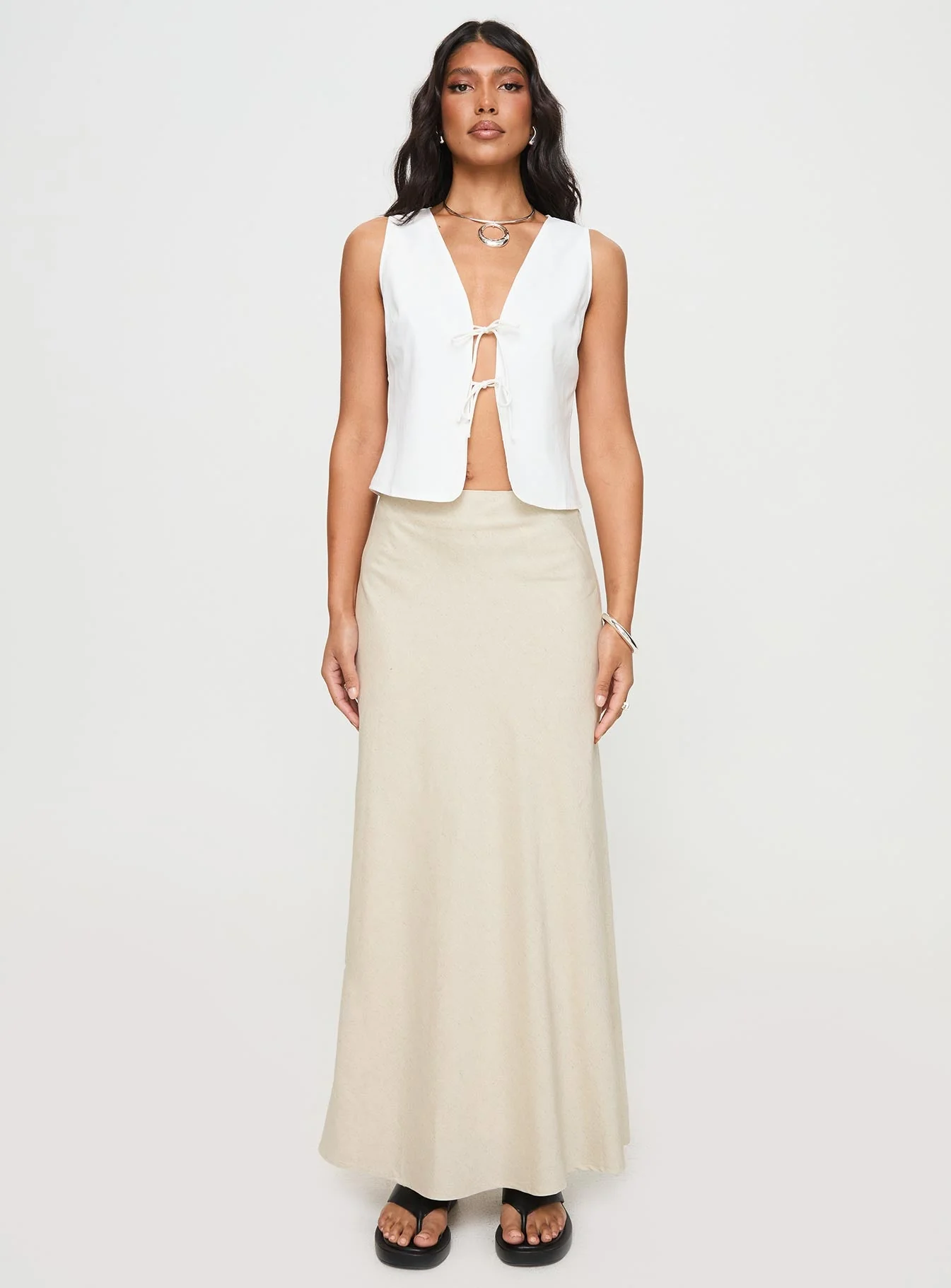 All In Maxi Skirt Beige - Image 7