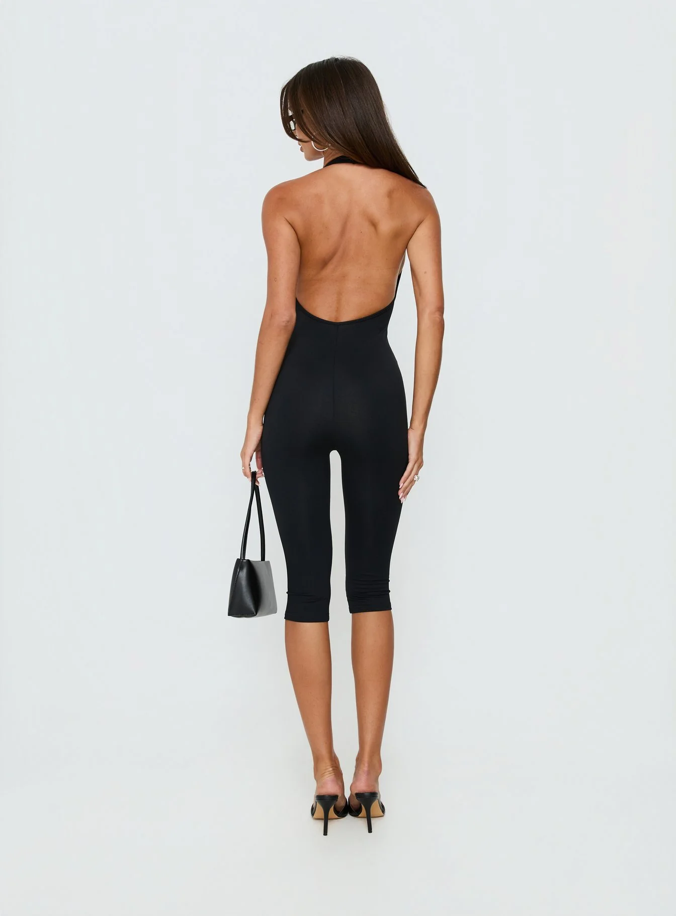 Daily Define 3/4 Capri Jumpsuit Black - Image 5