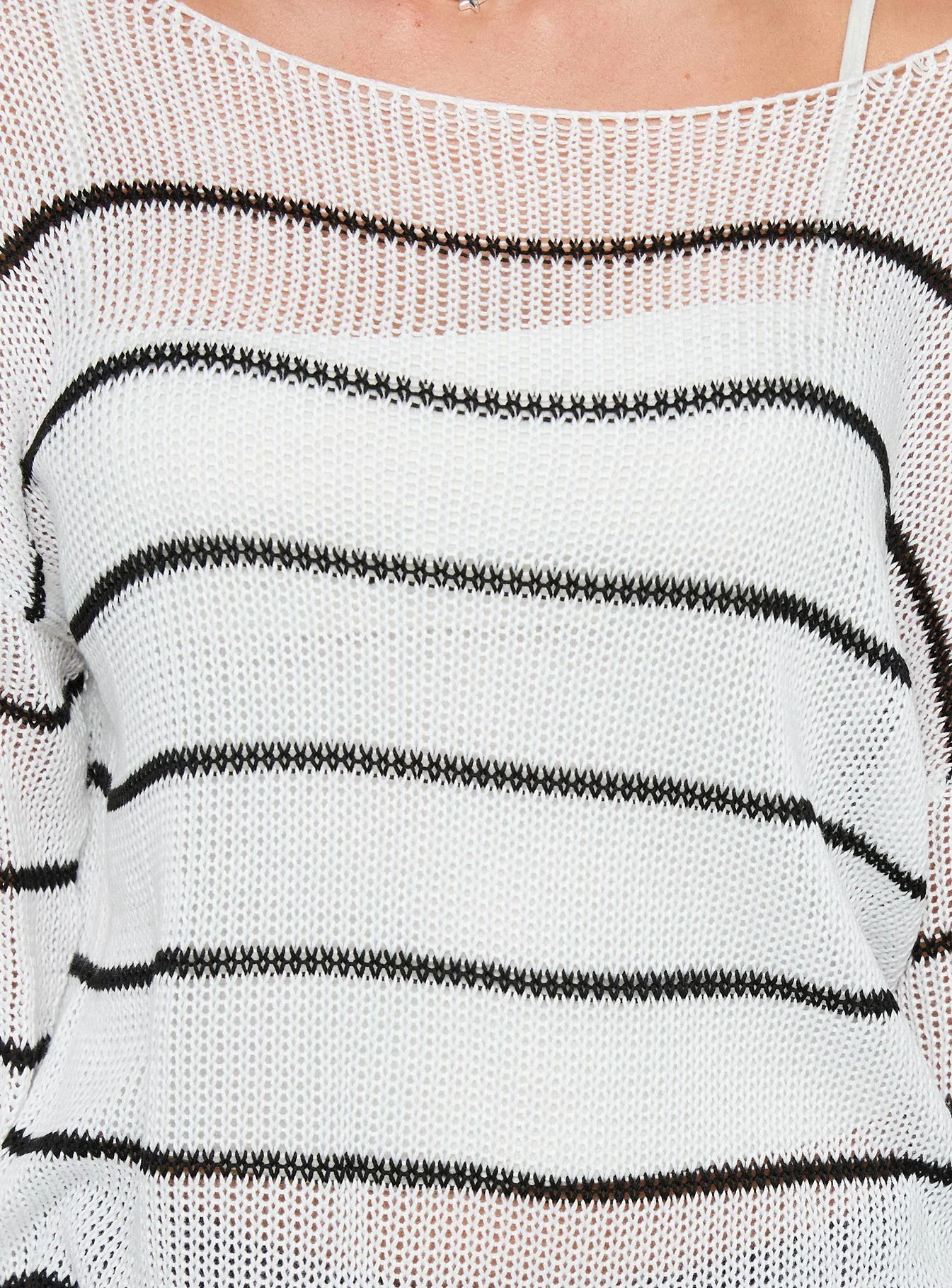 Alperton Knit Sweater Cream Stripe - Image 6