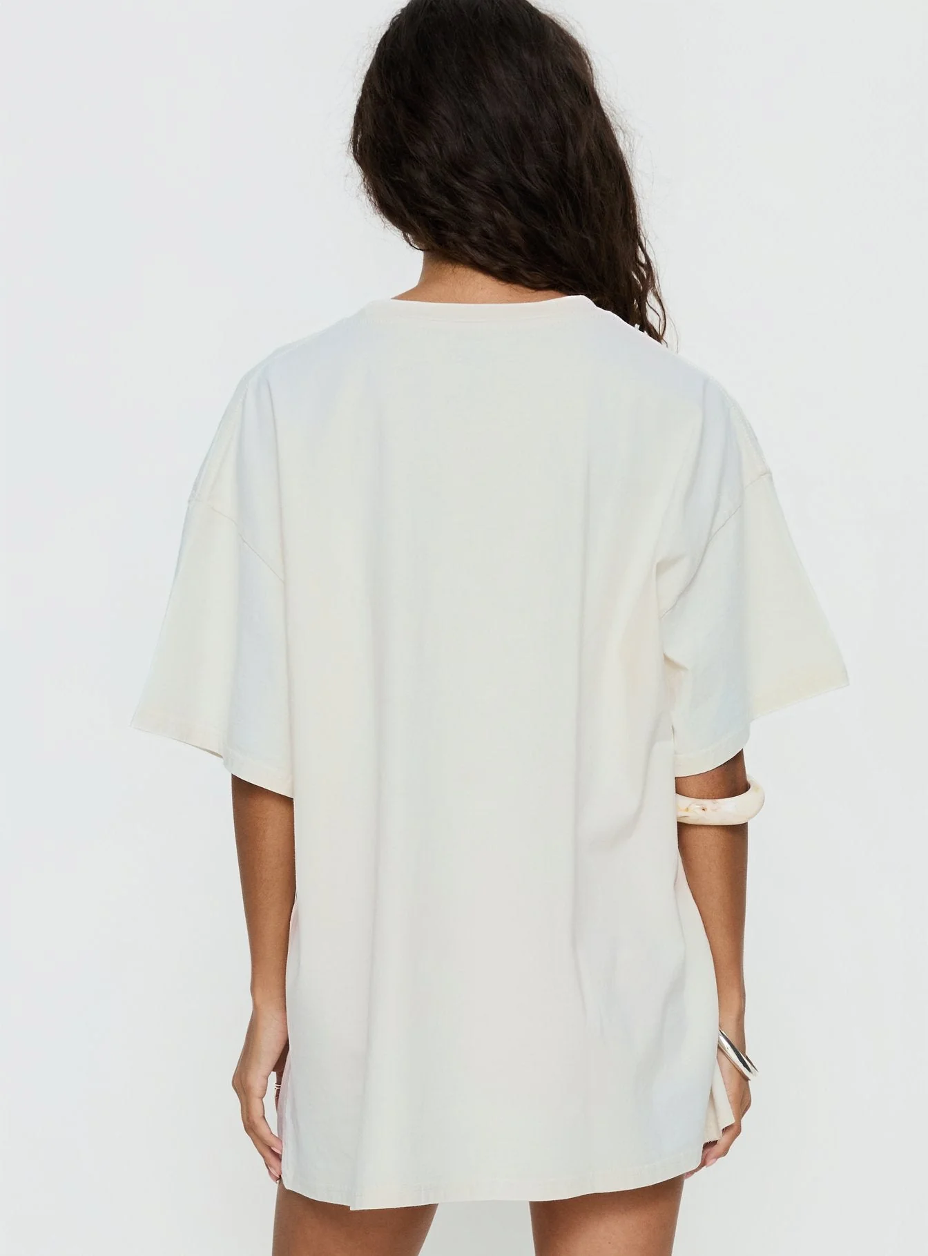 Amalfi Love Oversized Graphic Tee Off White - Image 5