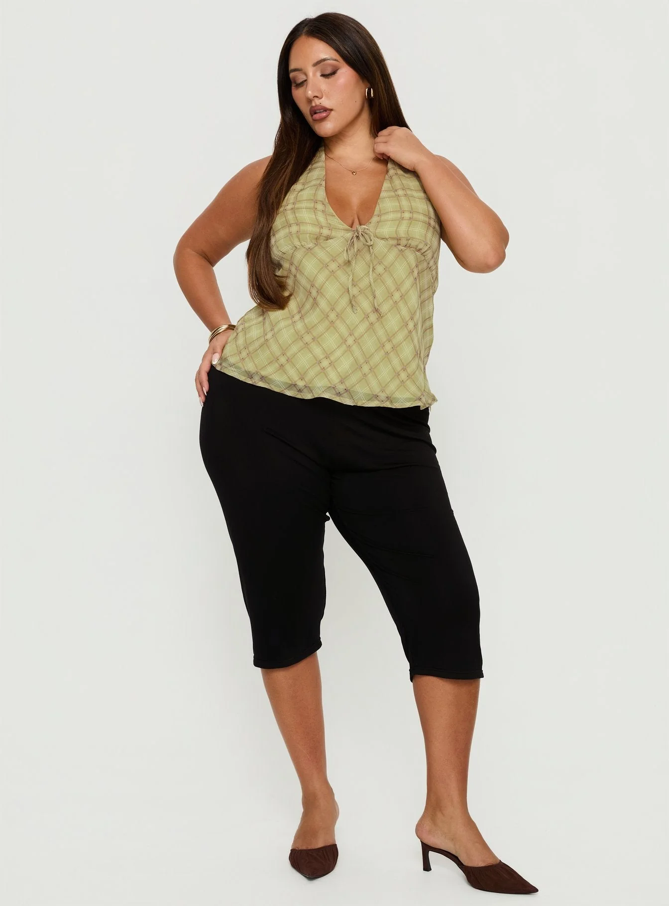 Amalthea Top Green Check Curve - Image 3