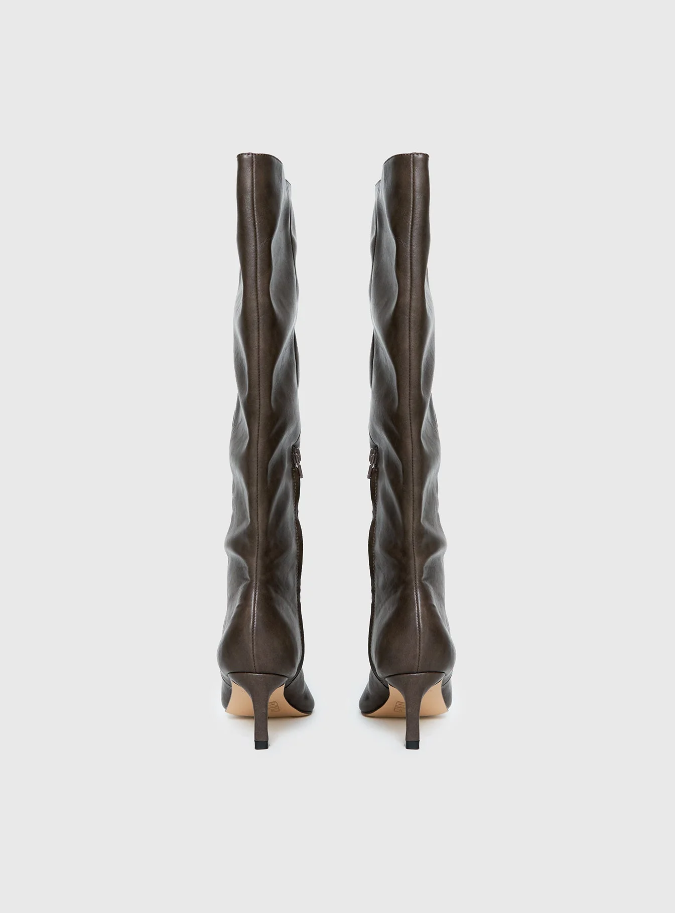 Aminah Knee High Boots Charcoal - Image 5
