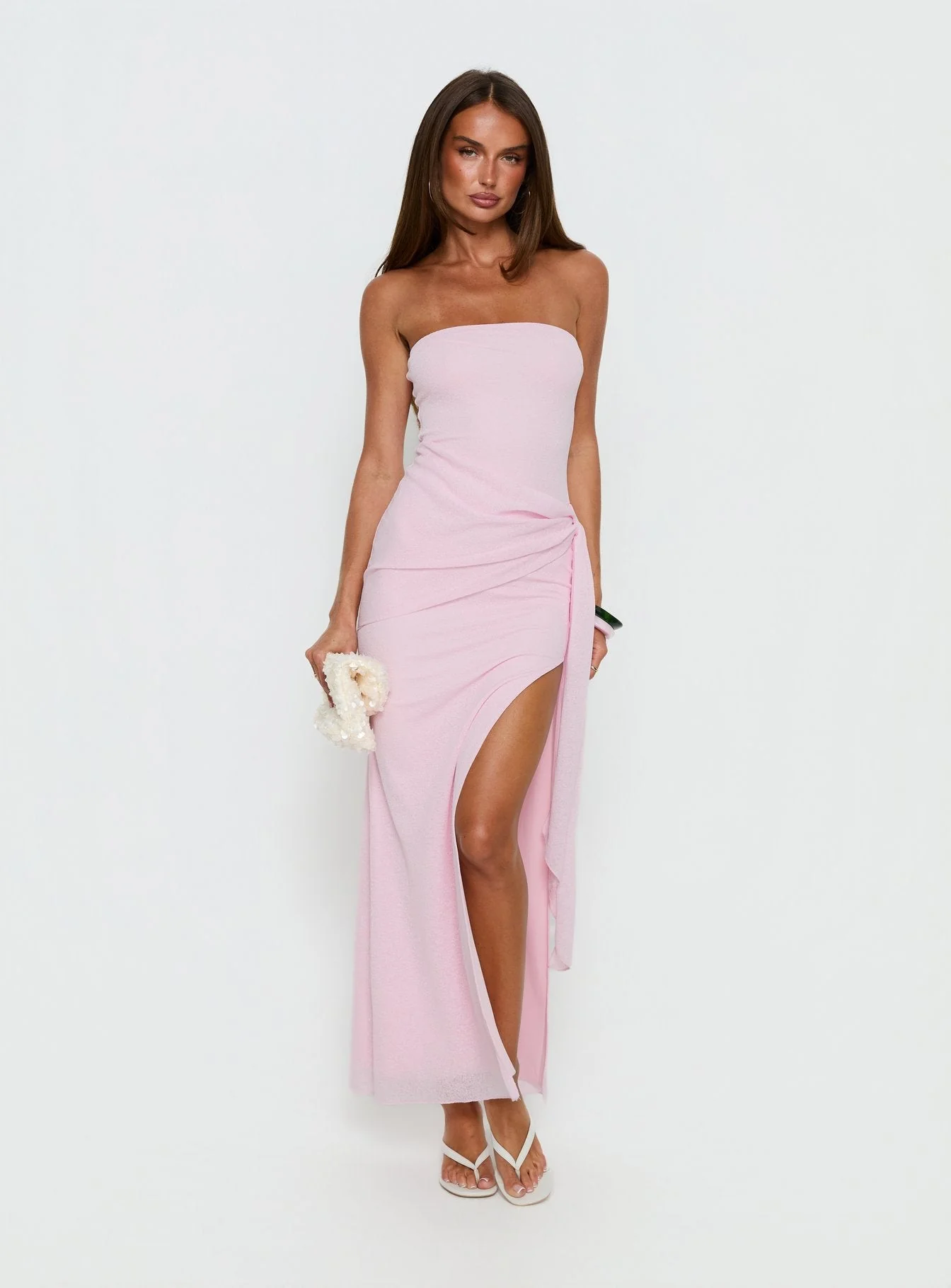 Analeah Strapless Maxi Dress Pink - Image 2