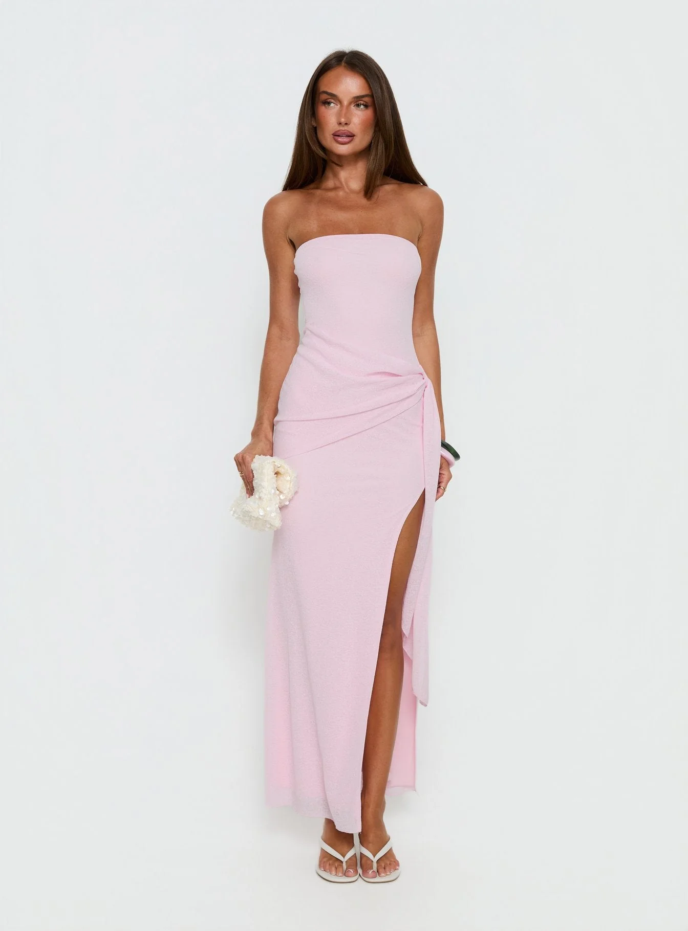 Analeah Strapless Maxi Dress Pink - Image 3