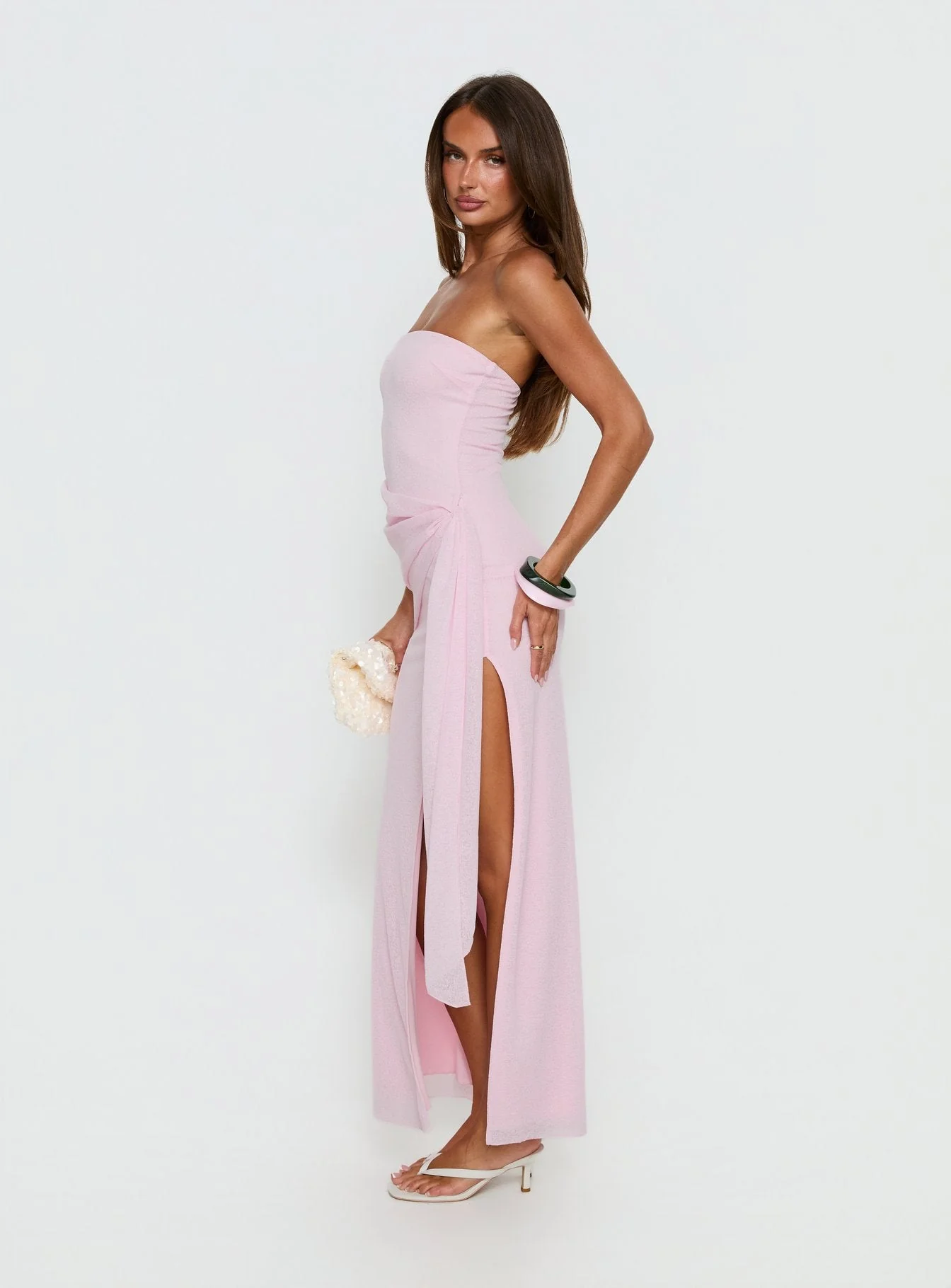 Analeah Strapless Maxi Dress Pink - Image 4