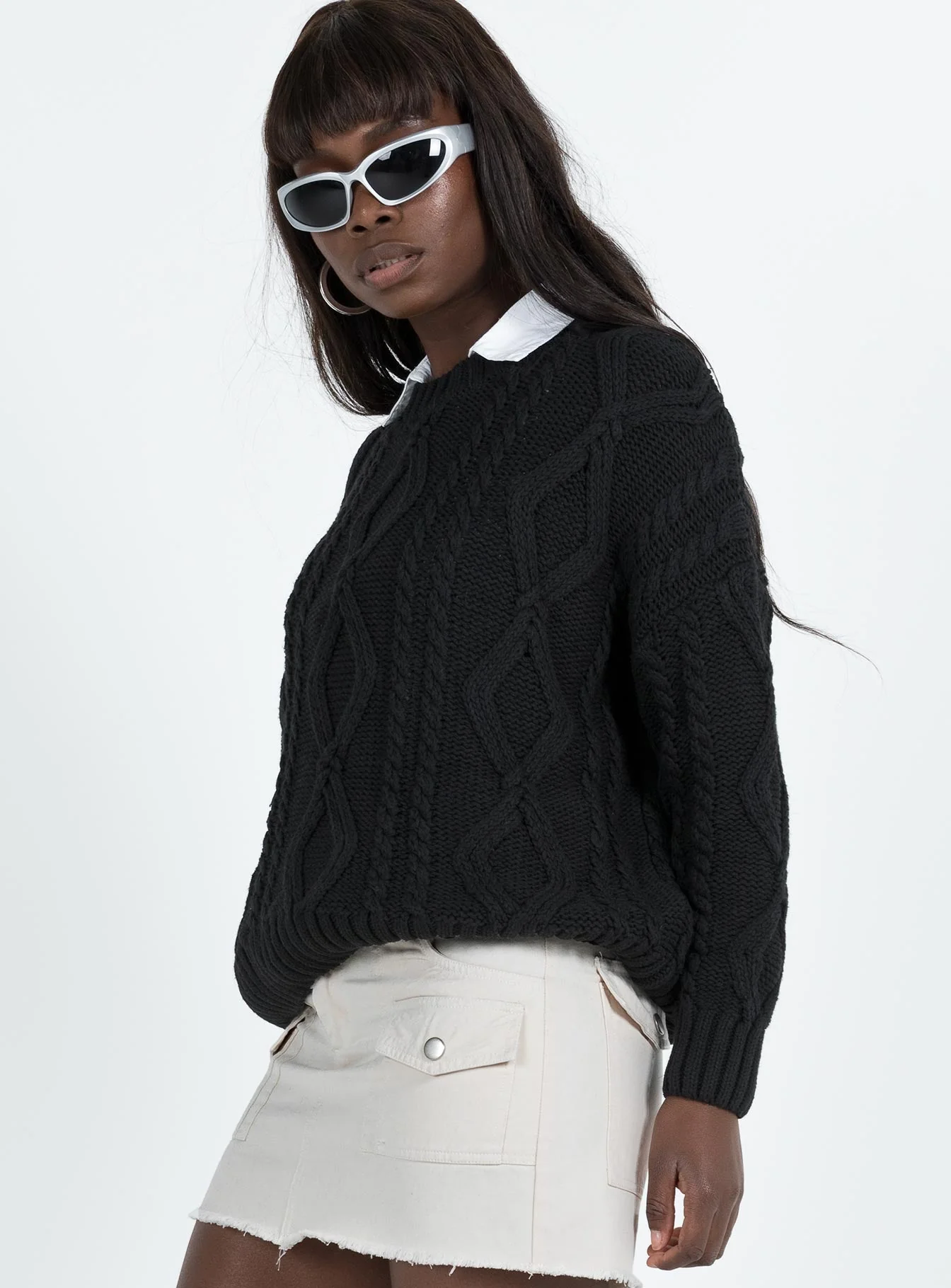 Anaya Oversized Jumper Black - Image 4