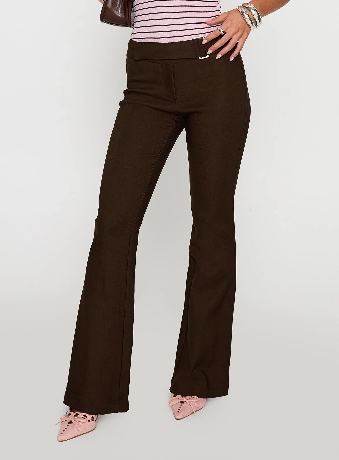 Angel Unknown Flare Pants Chocolate - Image 2