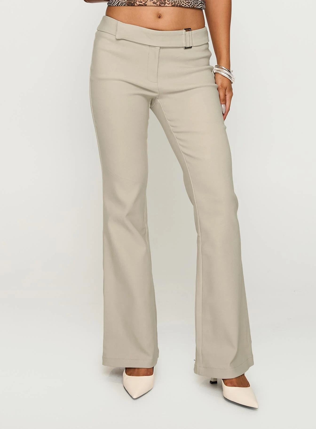 Angel Unknown Flare Pants Taupe - Image 2