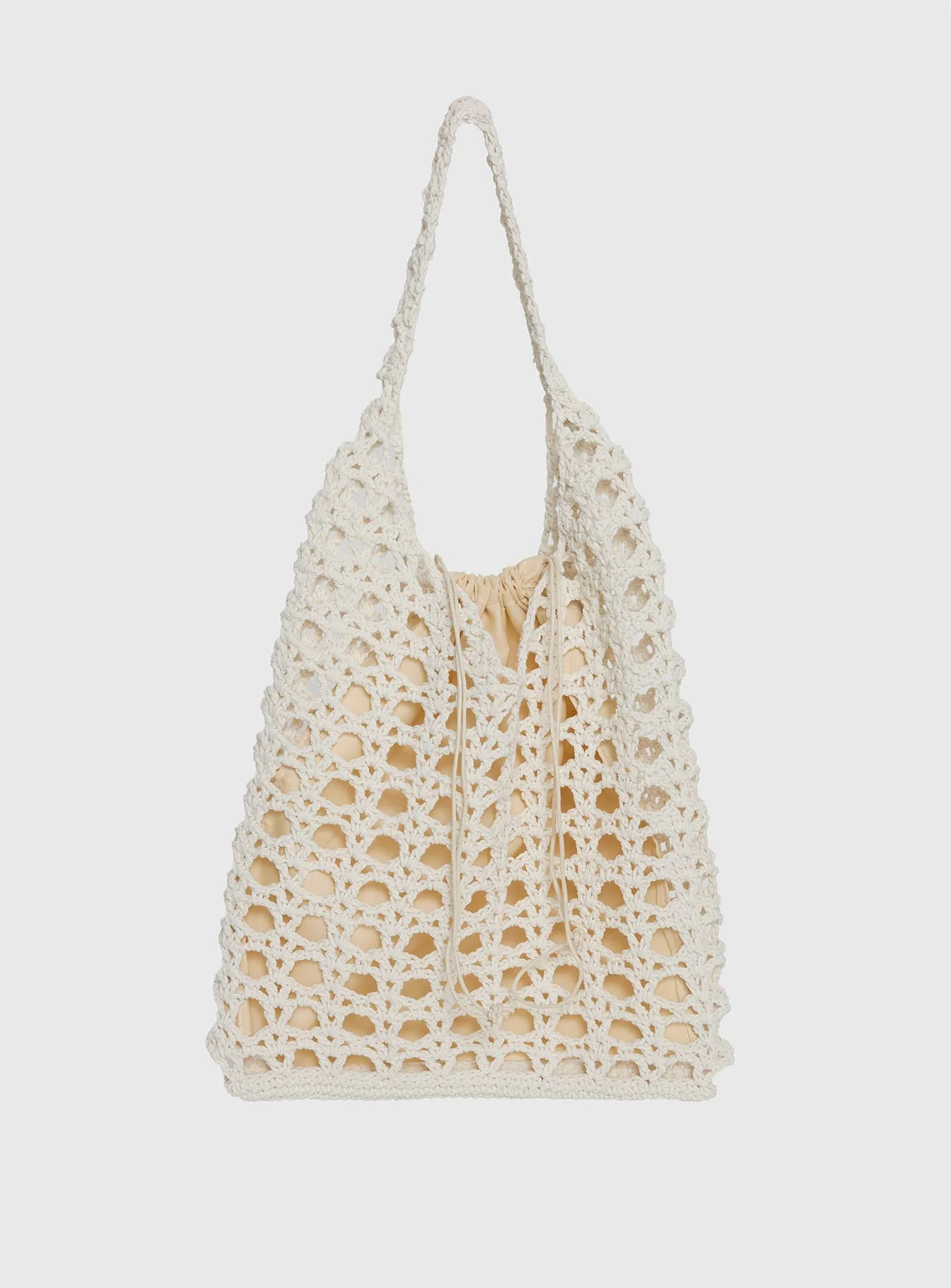 Annalissa Crochet Tote Bag White - Image 2