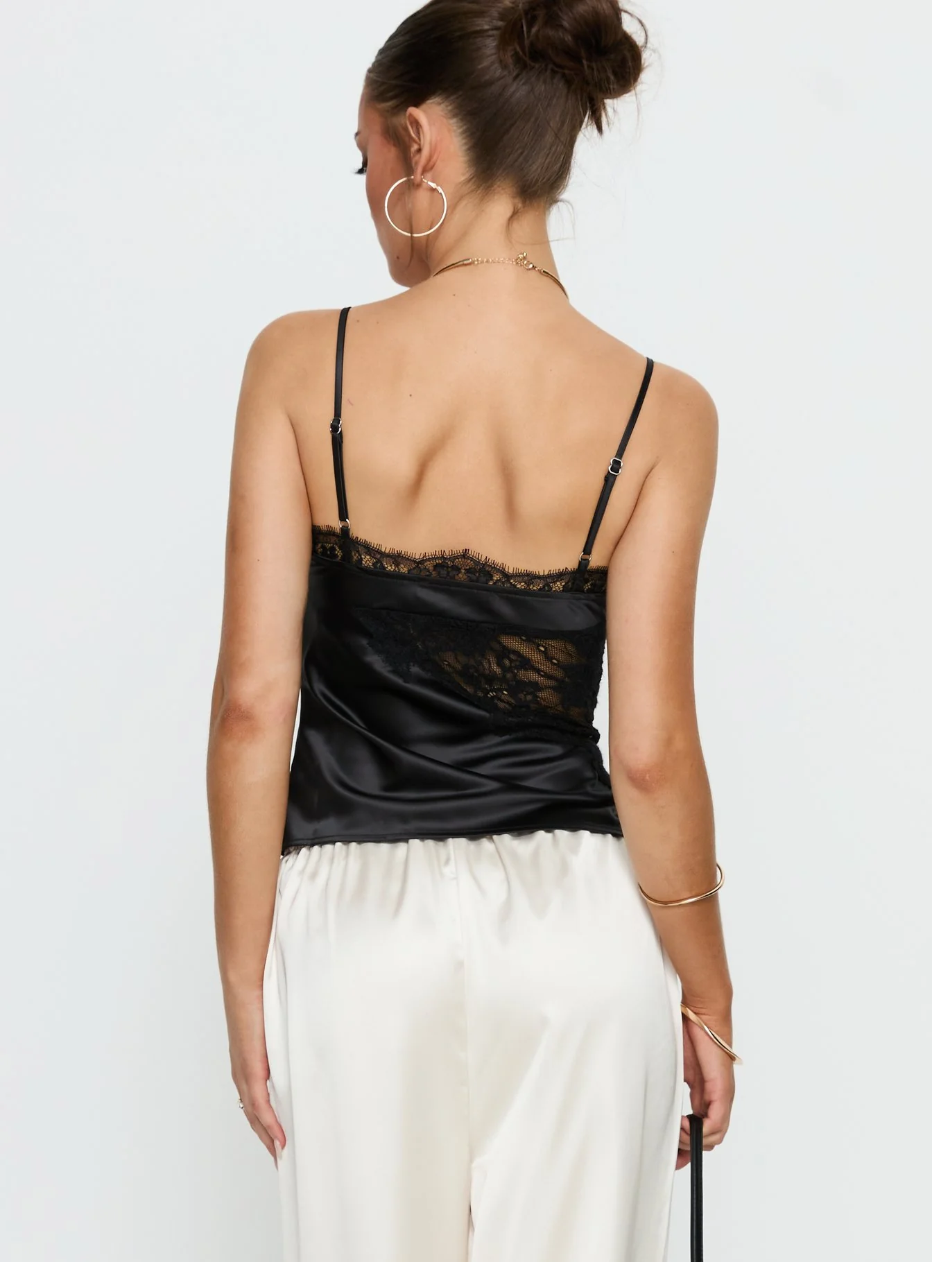 Annamari Lace Satin Cami Top Black - Image 5