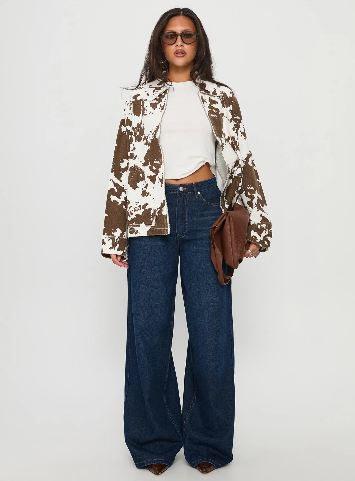 Another Life Zip Through Jacket Cow - Image 8