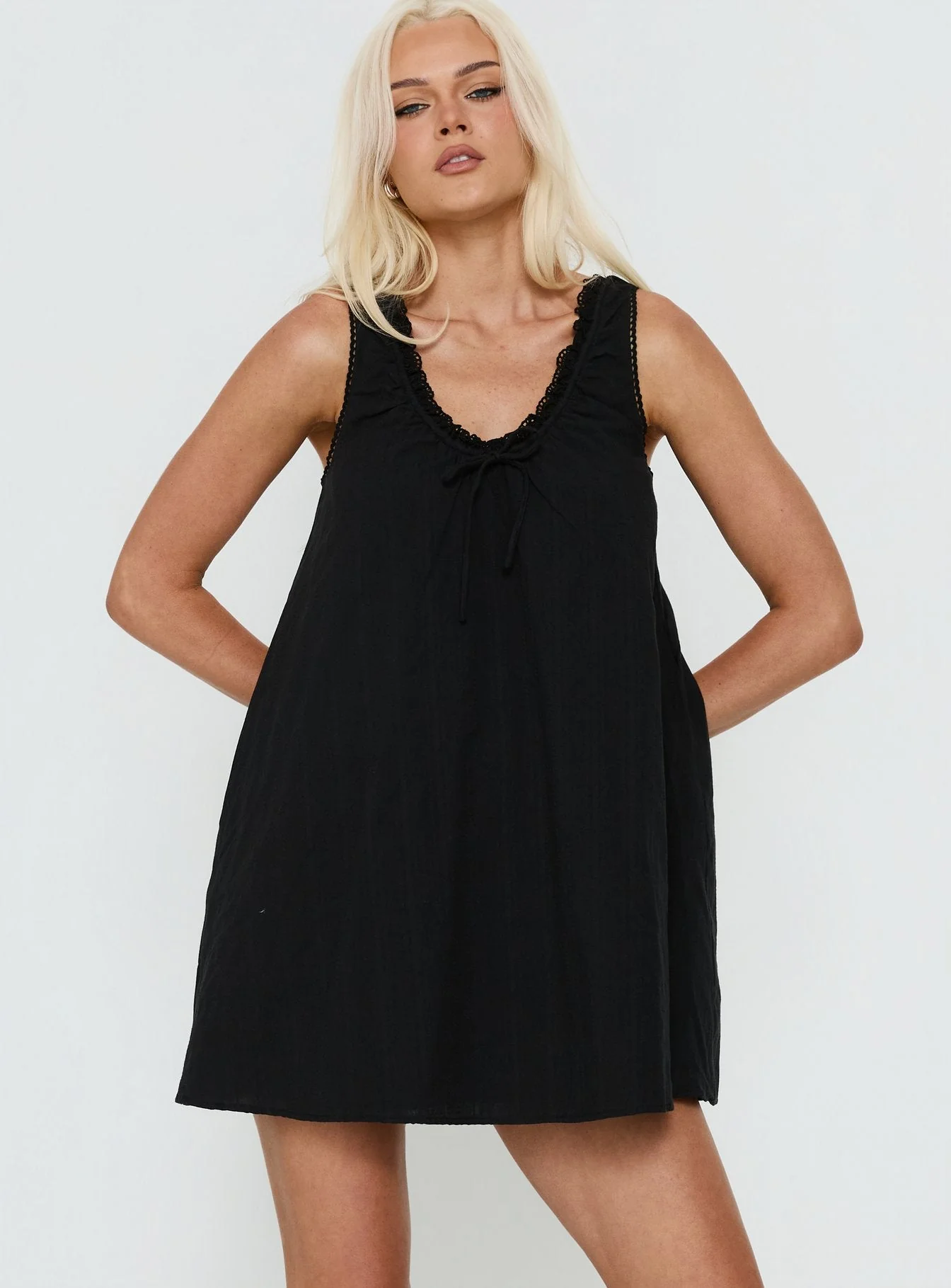 Antiquity Swing Mini Dress Black - Image 2