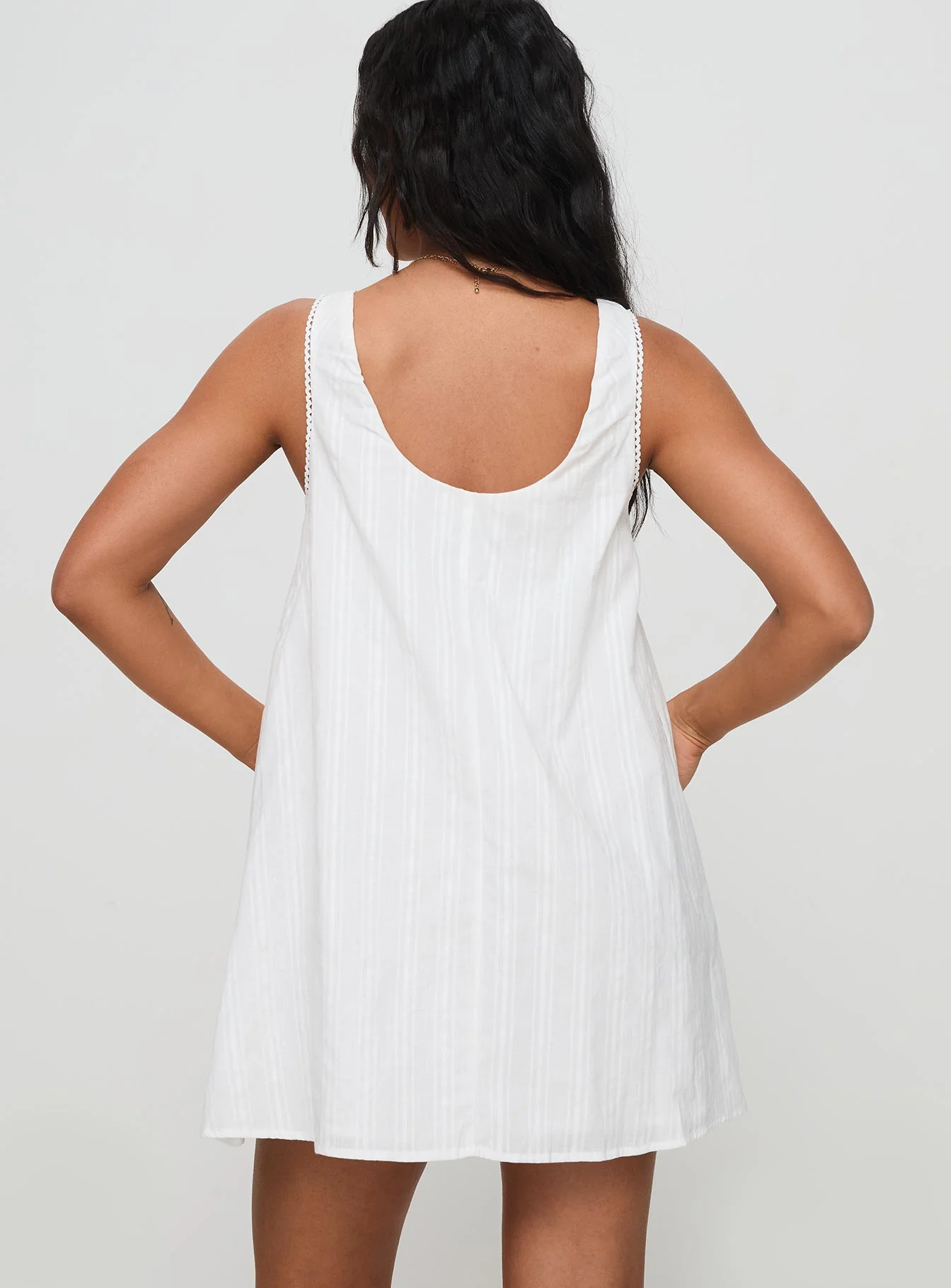 Antiquity Swing Mini Dress White - Image 5