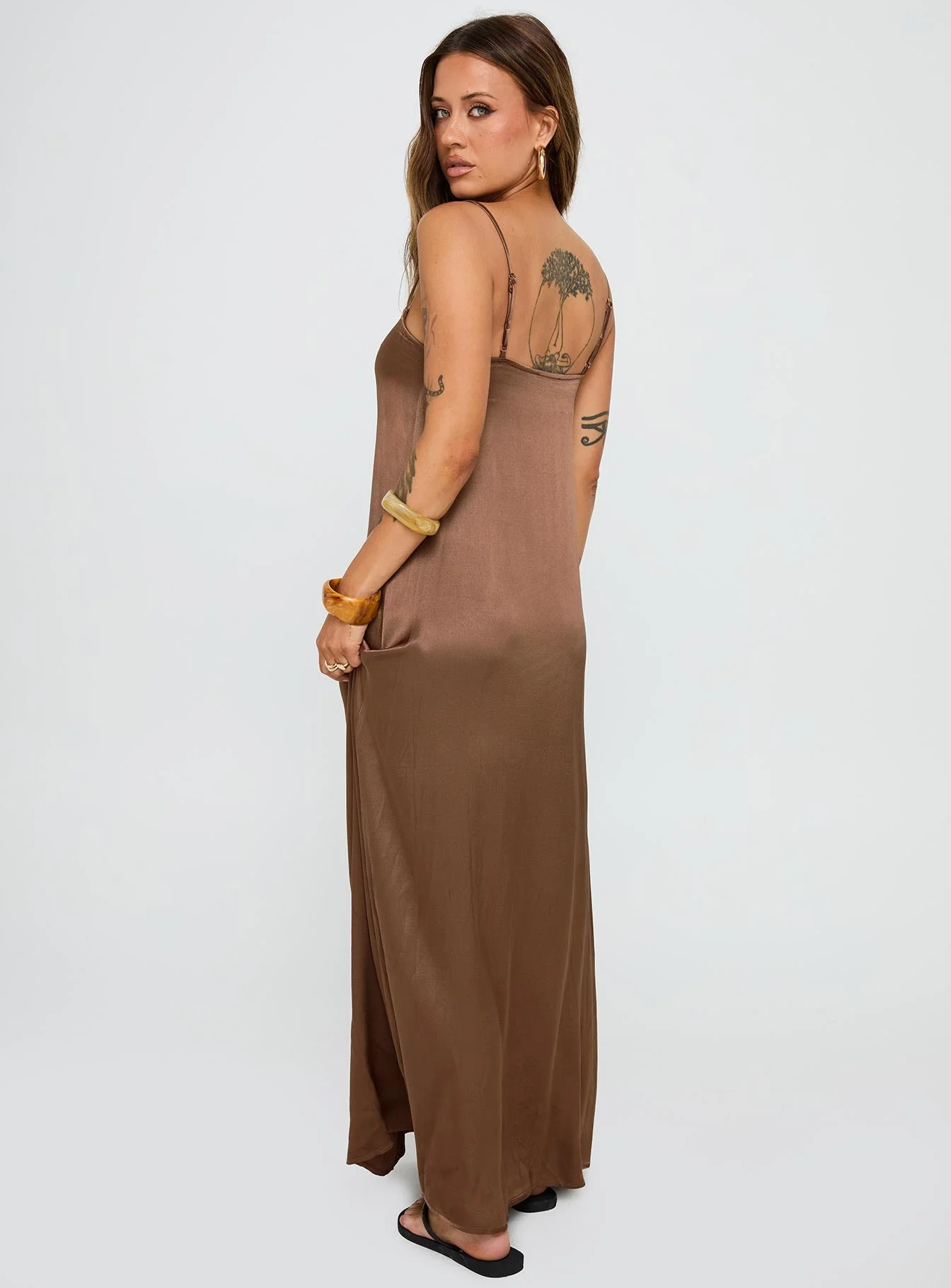 Apple Cider Maxi Dress Brown - Image 5