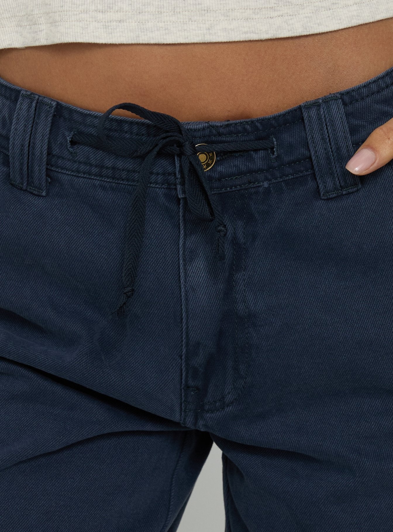 Apres Tie Waist Jorts Navy - Image 6