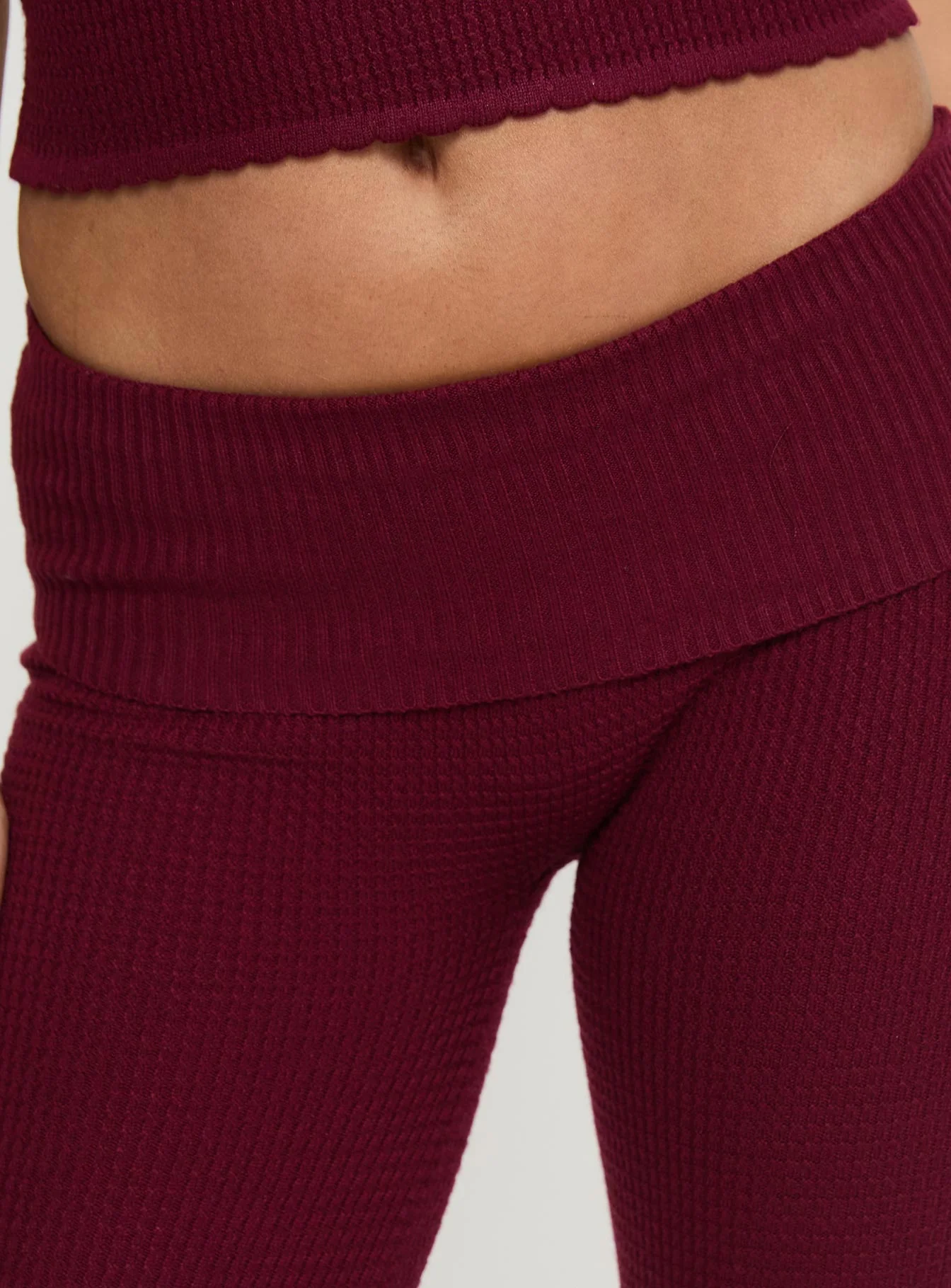 Closed Eyes Flared Pants Maroon - Image 6