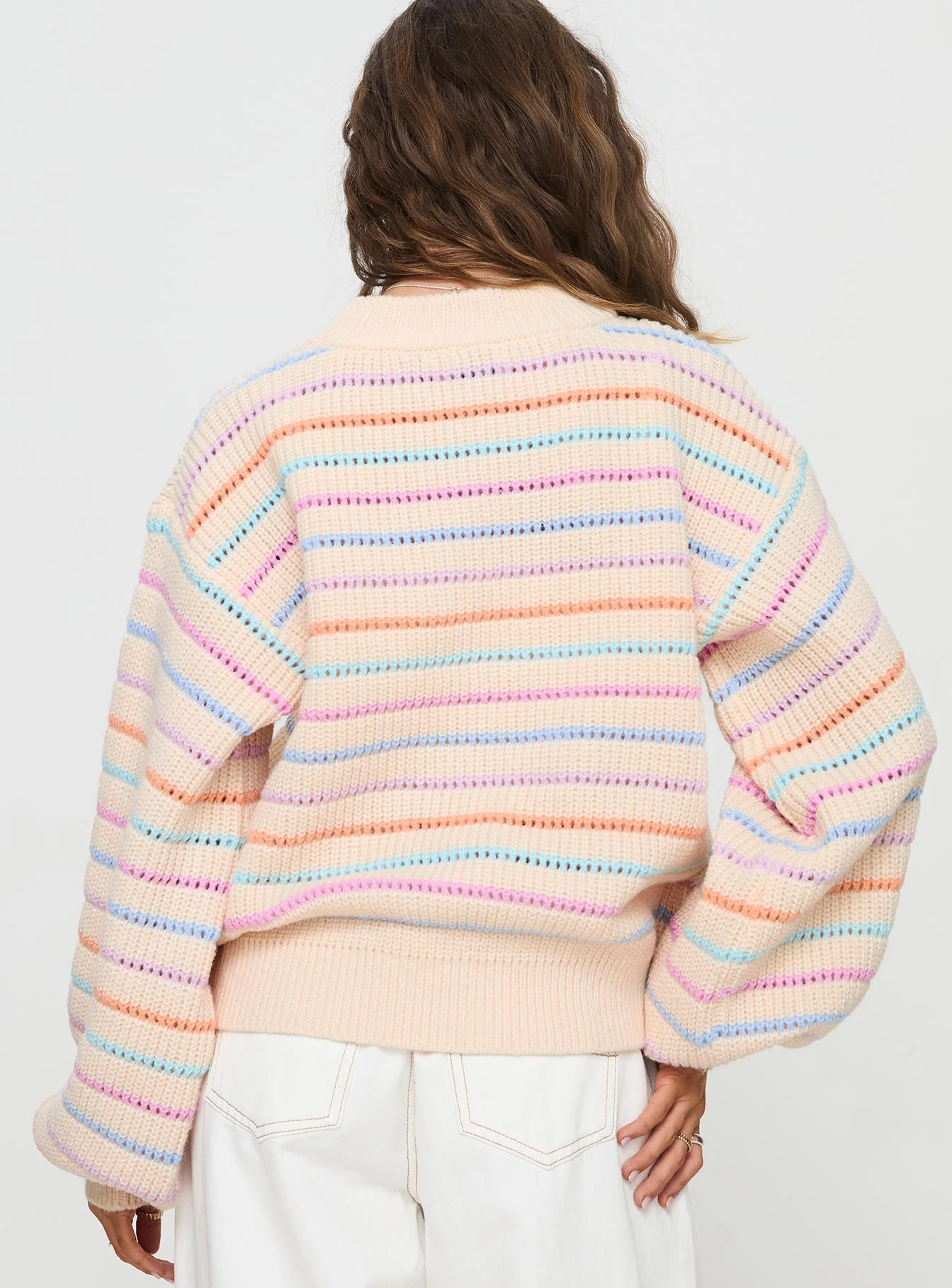 Harmony Balloon Sleeve Knit Sweater Multi - Image 5
