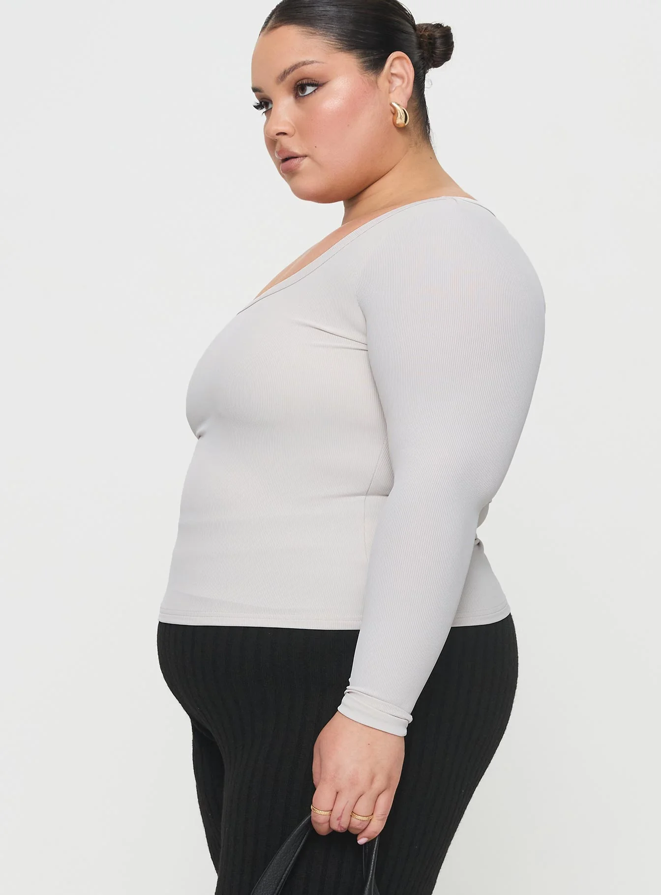 Arthie Long Sleeve Top Grey Curve - Image 3