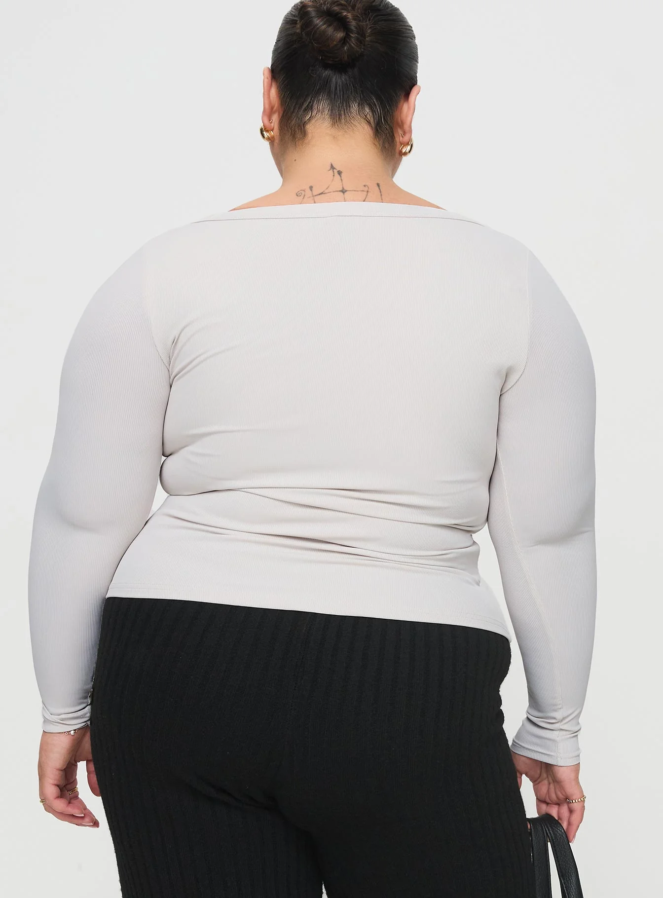 Arthie Long Sleeve Top Grey Curve - Image 4