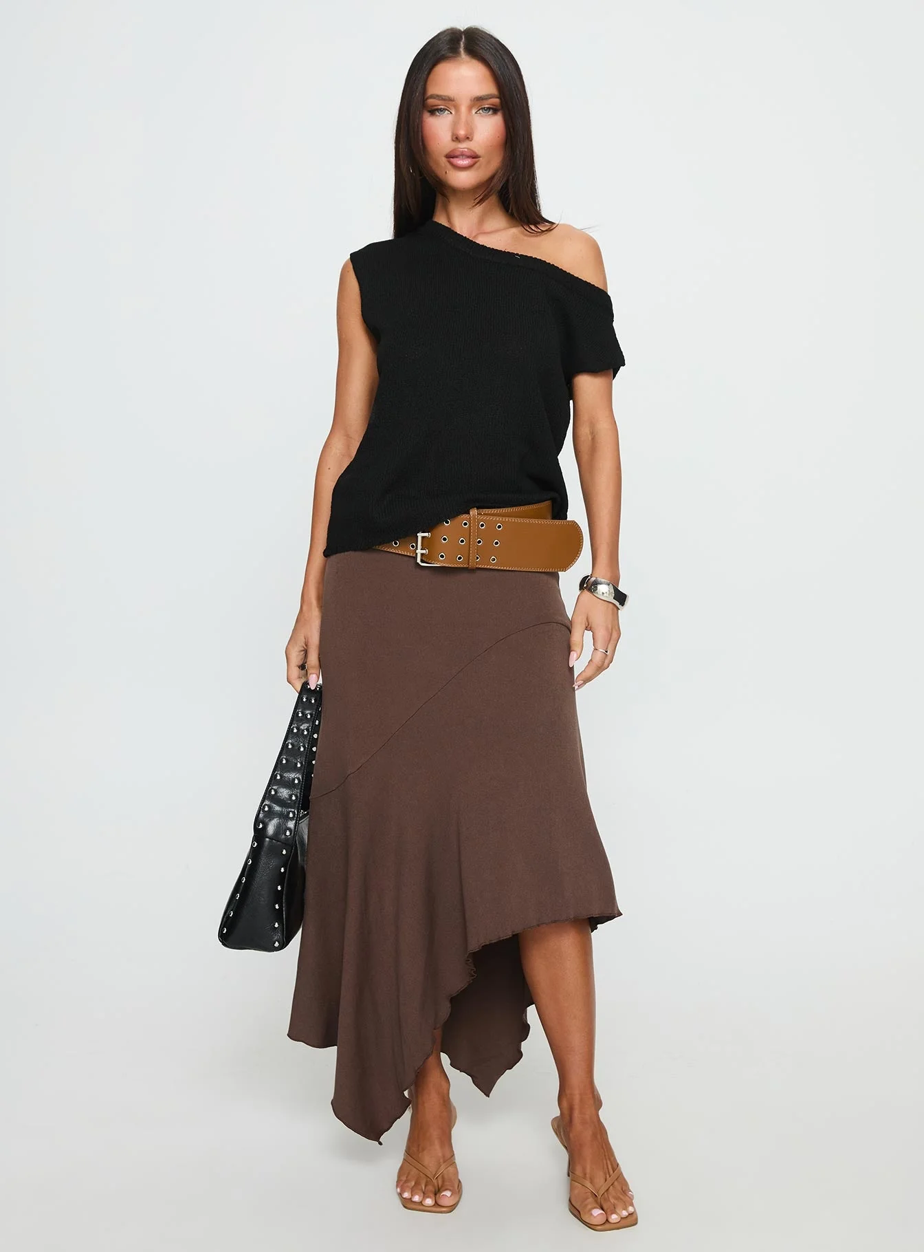 Ashfield Off Shoulder Top Black - Image 3