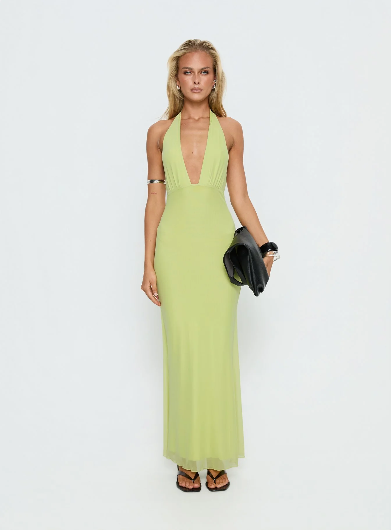 Astrazia Halter Maxi Dress Green - Image 6
