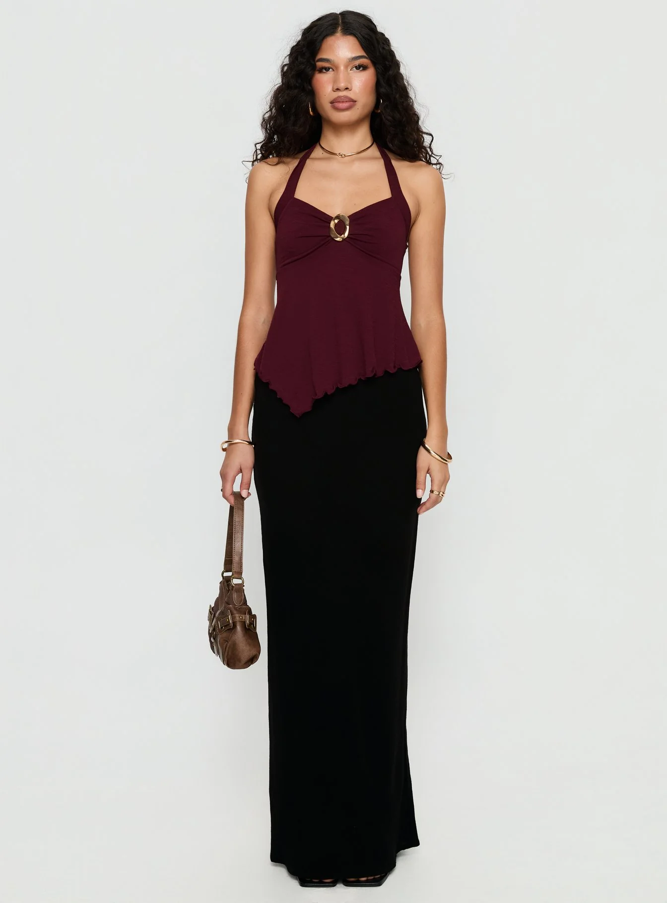 Attina Hardware Detail Top Plum - Image 6