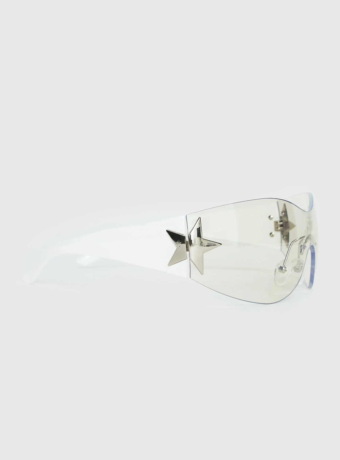 Audree Star Detail Sunglasses Silver / Smoke - Image 3