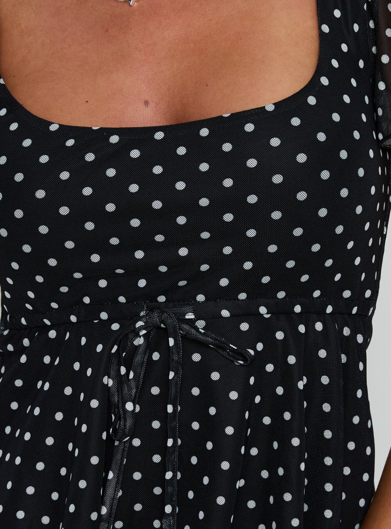Auroraah Frill Top Black Polka - Image 6