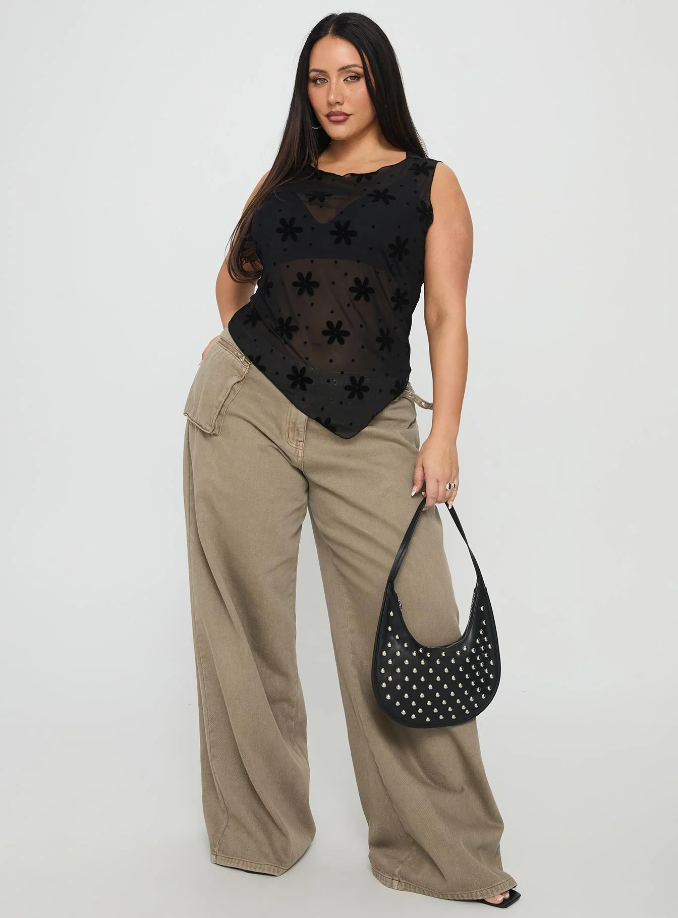 Avelaine Mesh Top Black Curve - Image 2