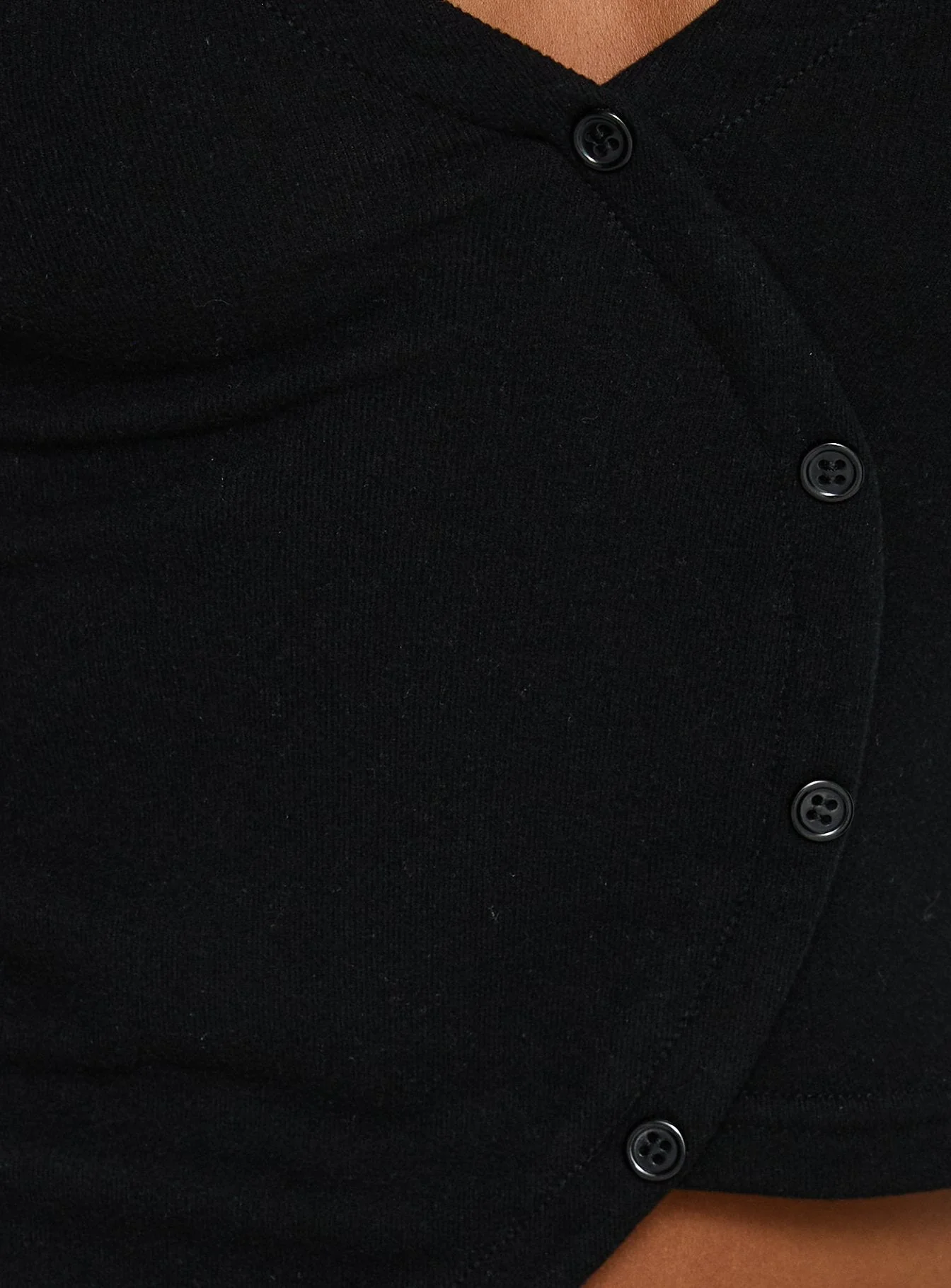 Avrilla Wrap Knit Top Black - Image 6