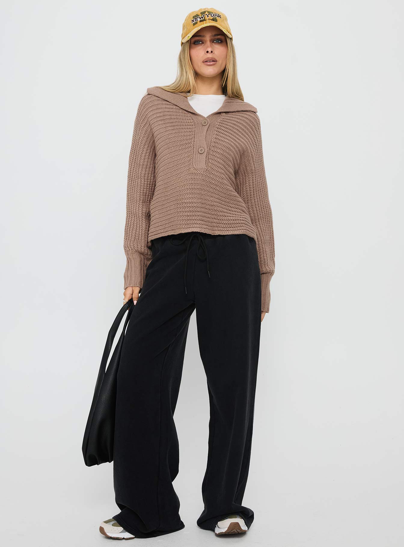 Bankside Collared Knit Sweater Brown - Image 5