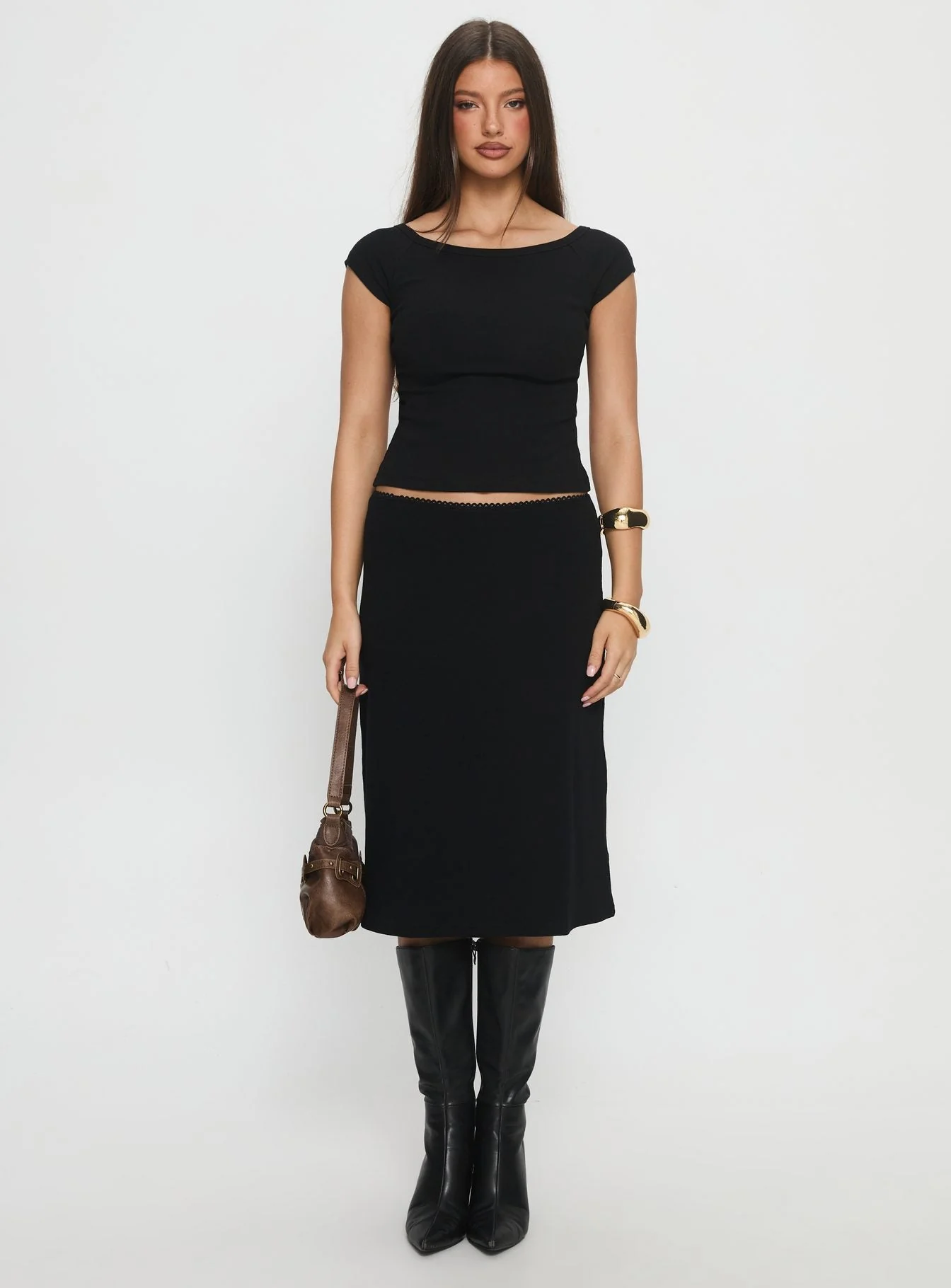 Baseline Boat Neck Top Black - Image 7
