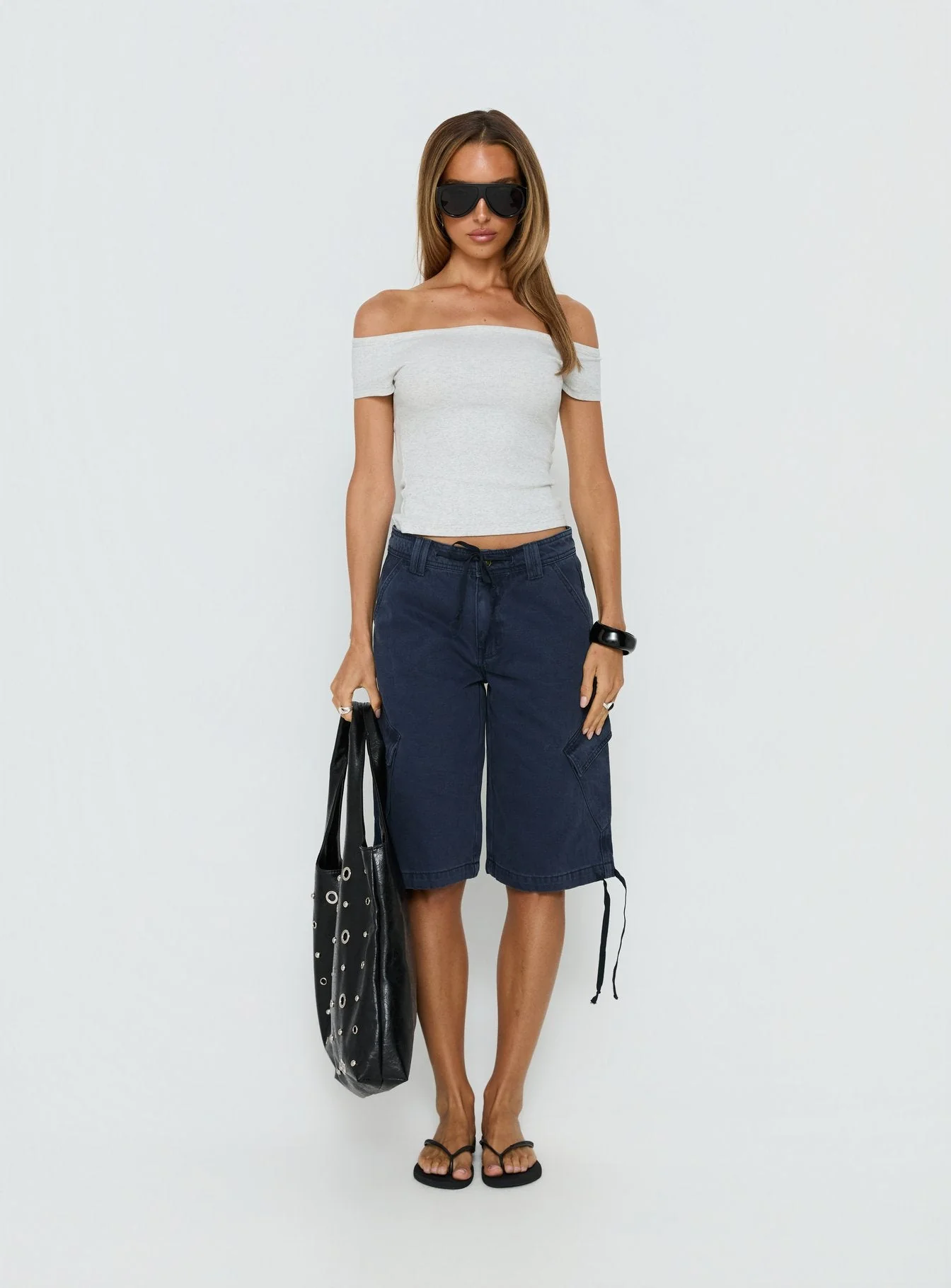 Baseline Boat Neck Top Grey Marle - Image 7