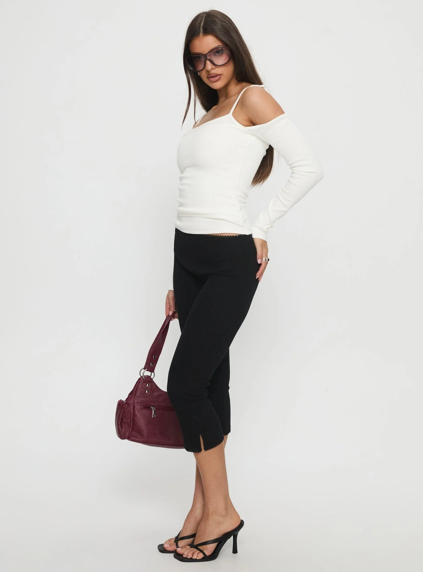 Baseline Rib Capri Pants Black - Image 4