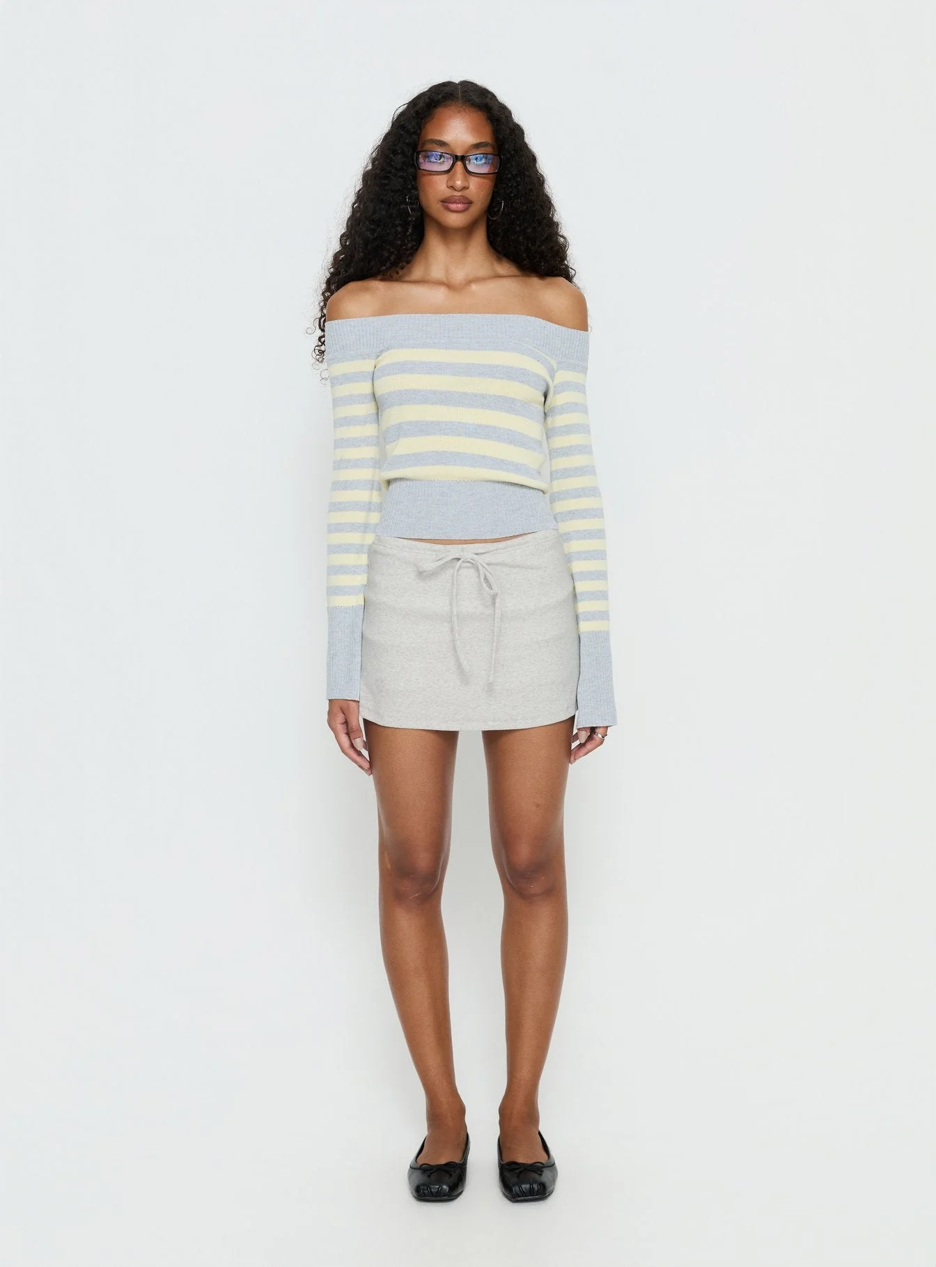 Baseline Rib Skort Grey Marle - Image 7