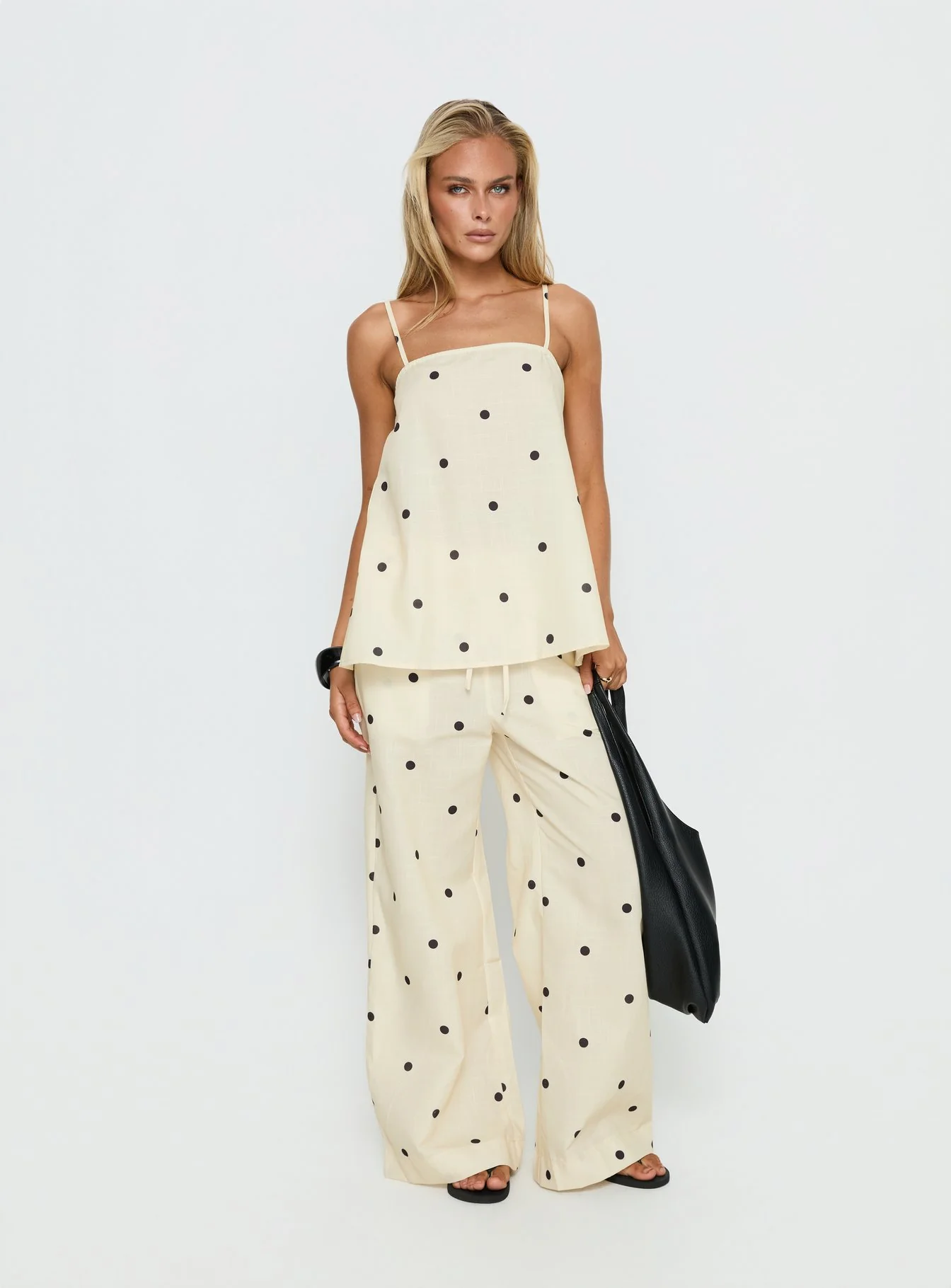 Bellara Longline Cami Top Yellow Polka - Image 3