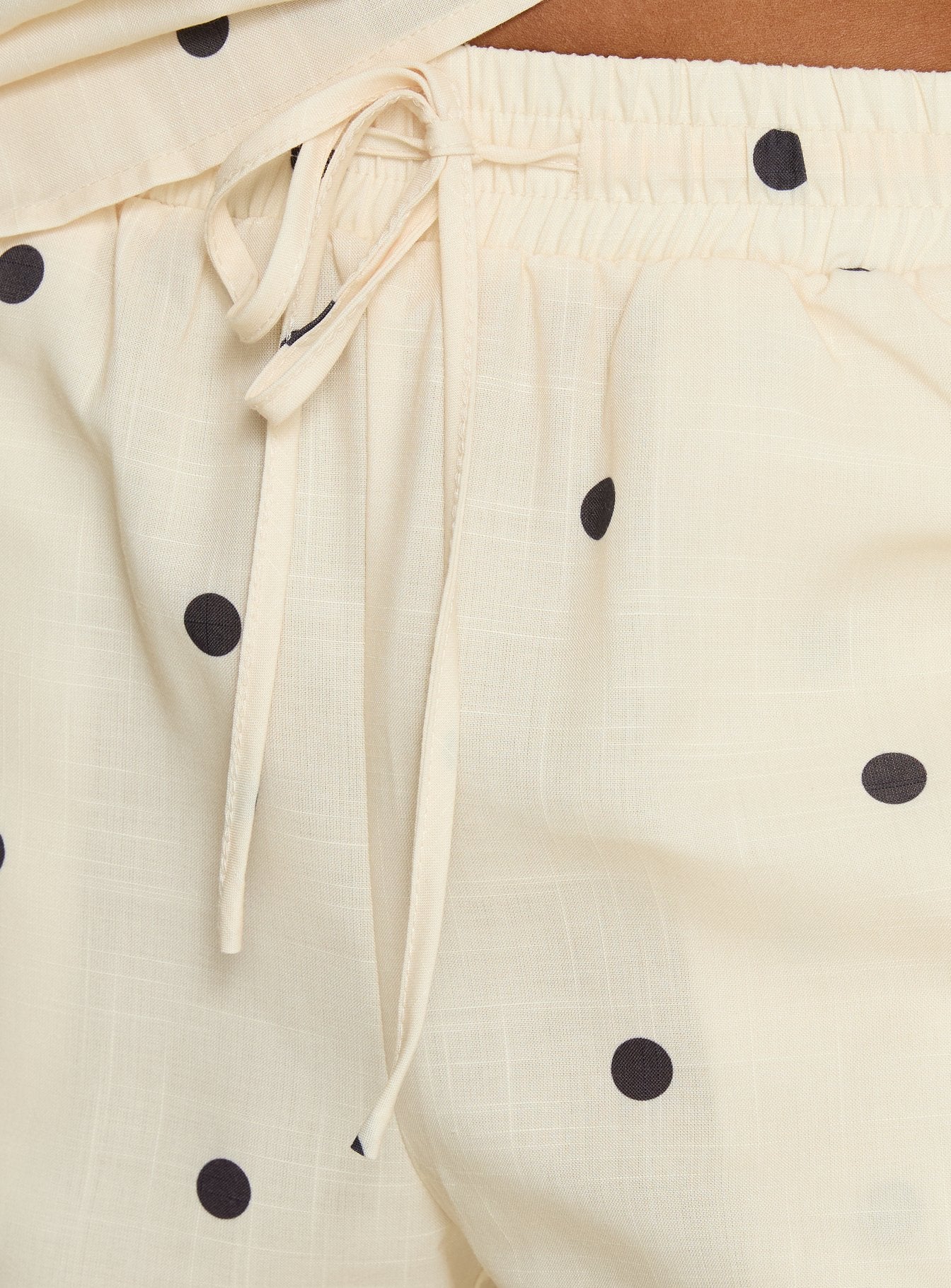 Bellara Tie Waist Pants Yellow Polka - Image 6