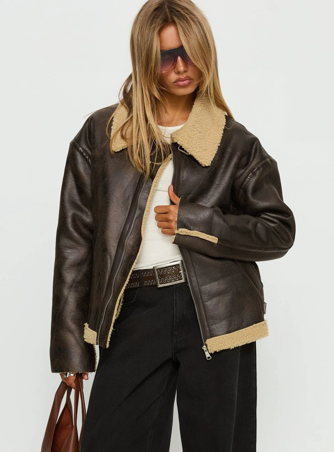 Benetta Collared Jacket Brown - Image 2