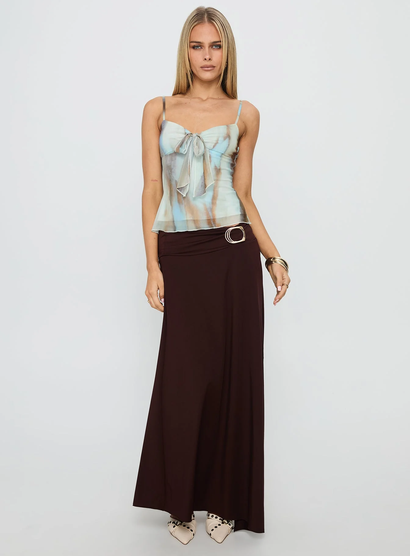 Bloomsbury Top Blue / Brown - Image 2