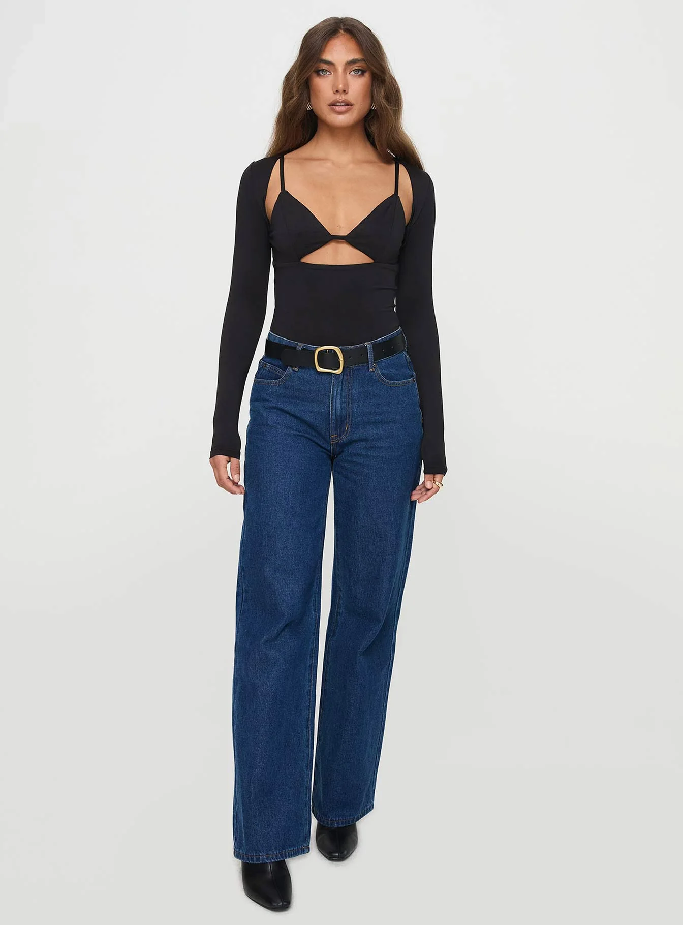 Bolden Long Sleeve Bodysuit Black - Image 2
