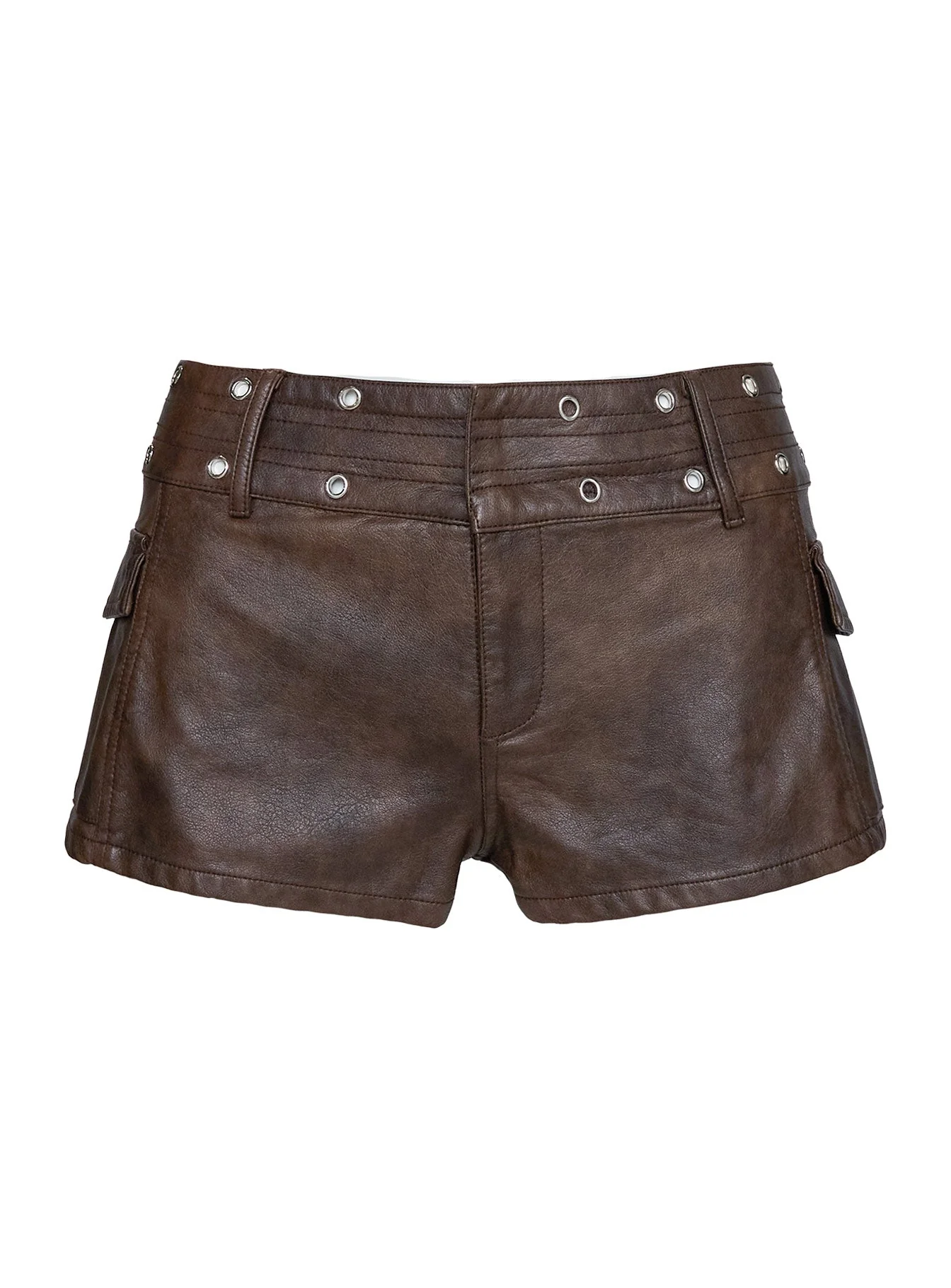 Born To Ride Shorts Washed Brown - Image 5