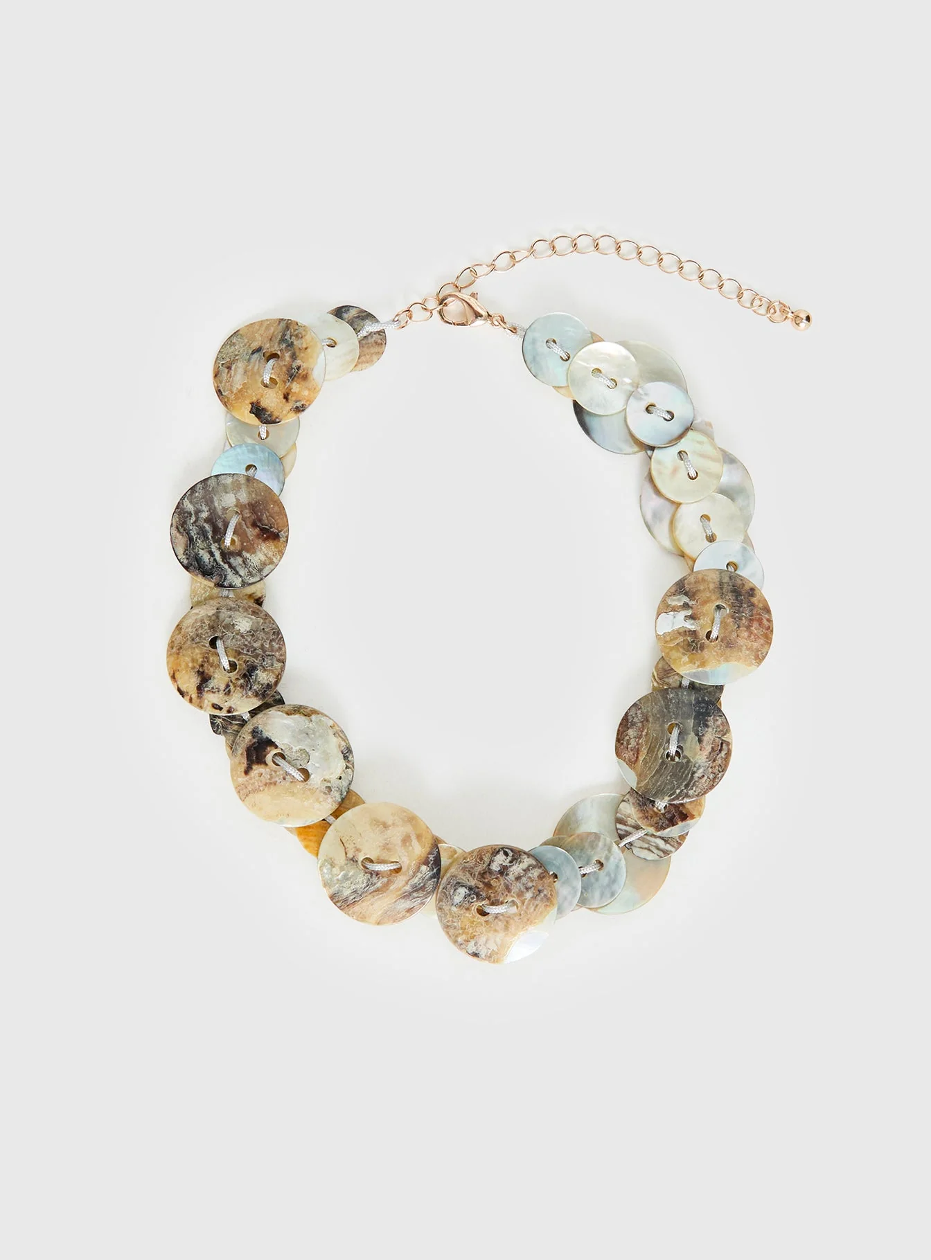 Brealle Button Necklace Multi - Image 2