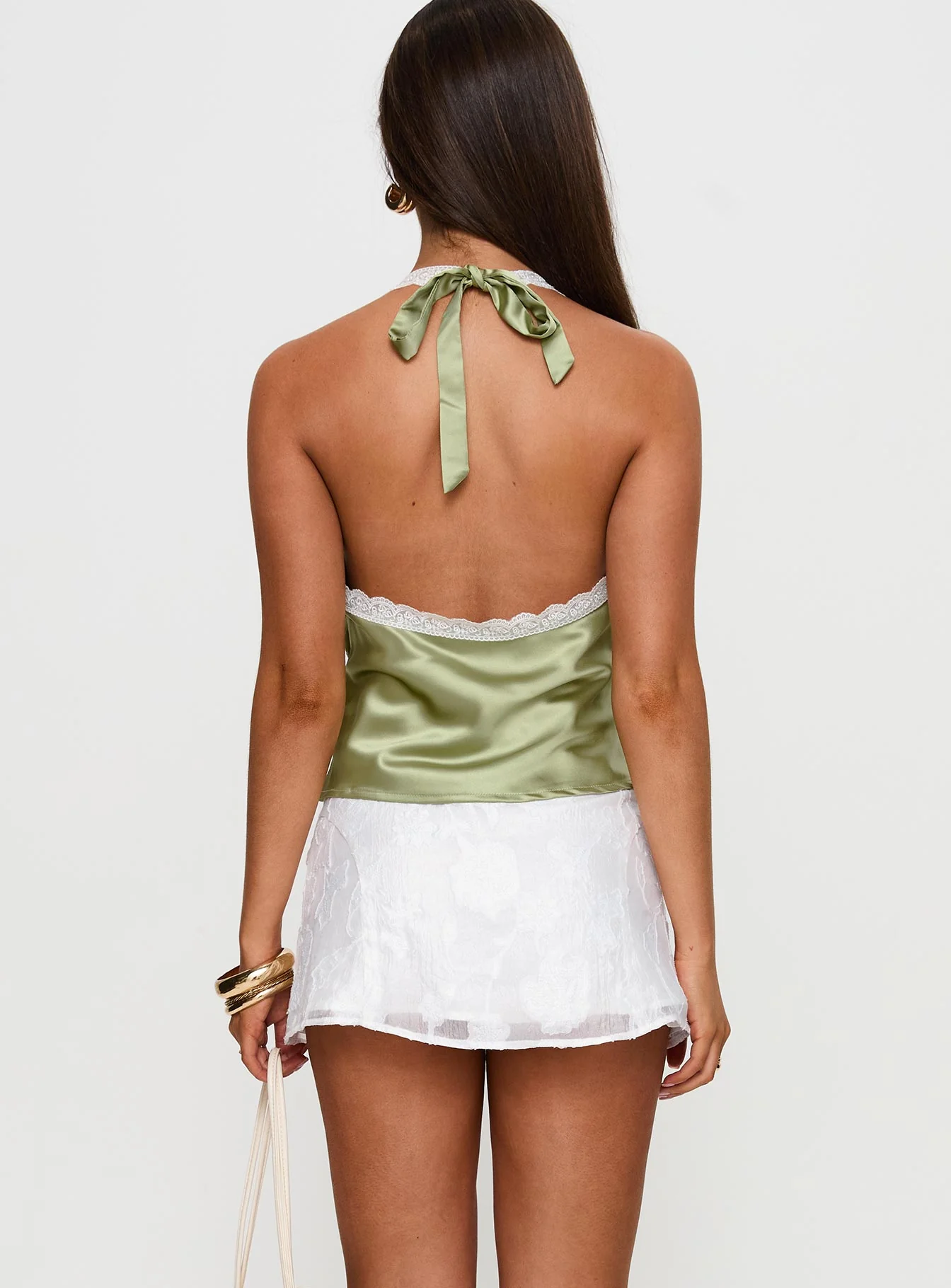 Breathless Embroidered Mini Skirt White - Image 5