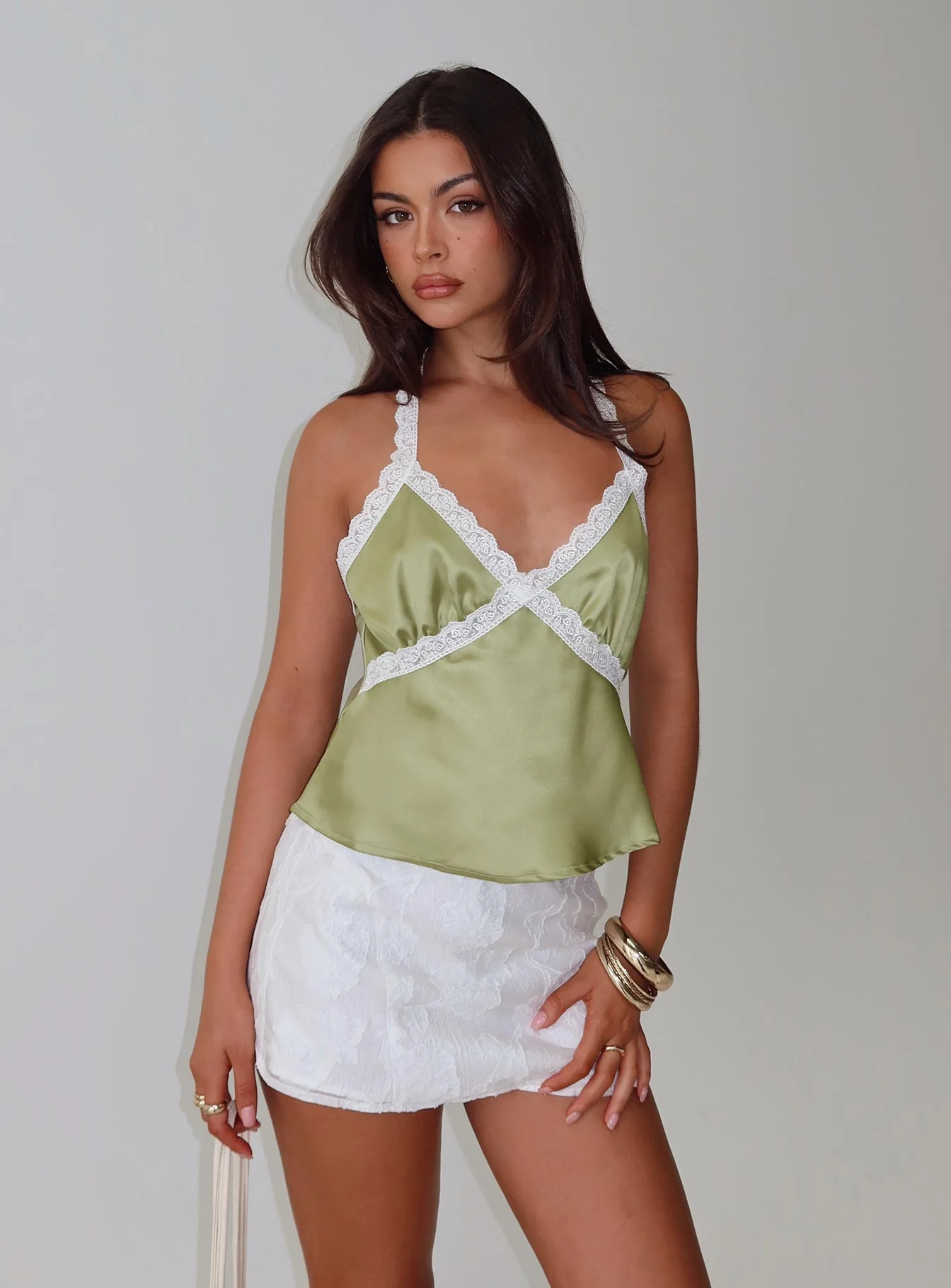 Breathless Embroidered Mini Skirt White - Image 8