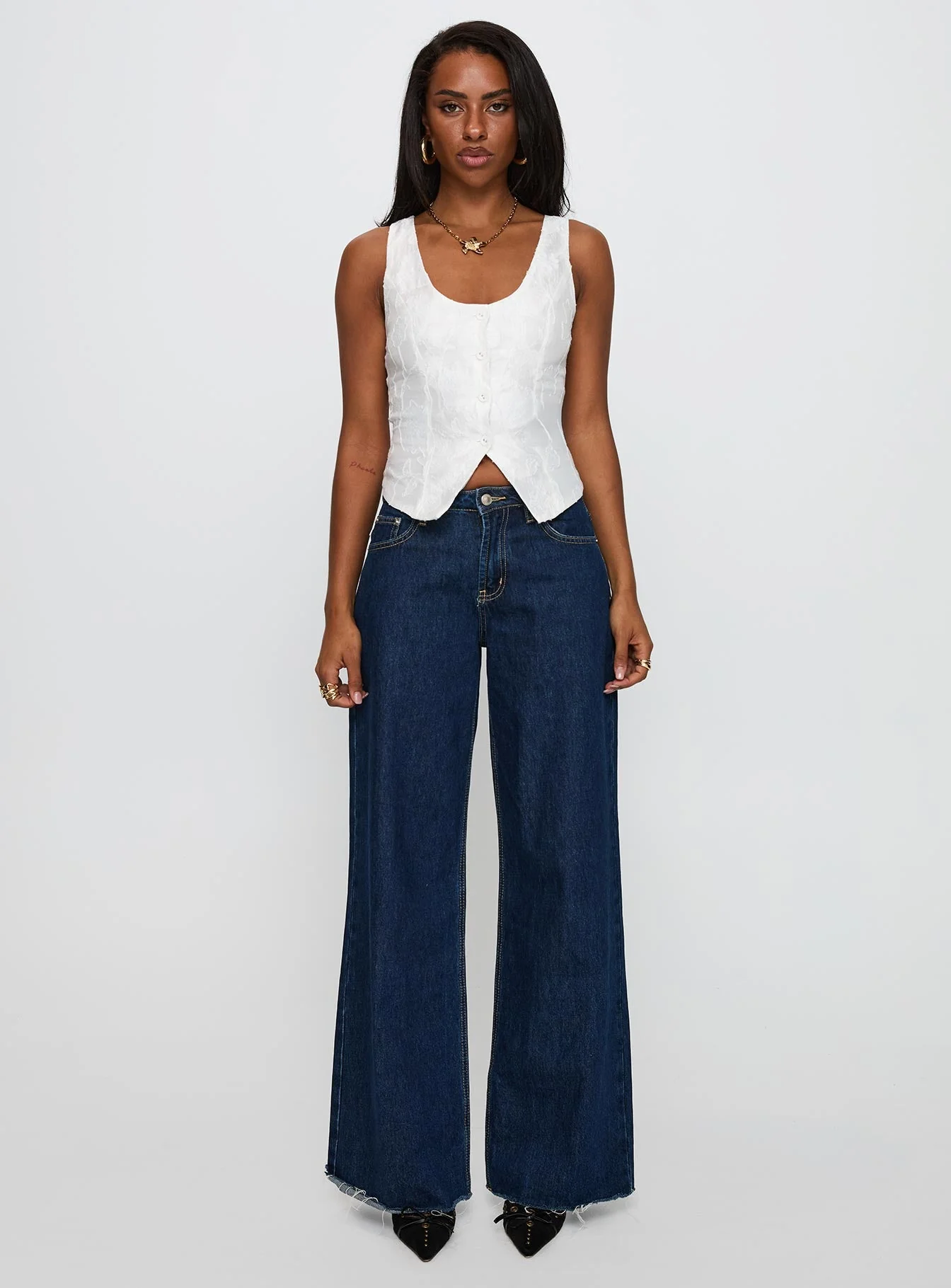 Breathless Embroidered Top White - Image 7
